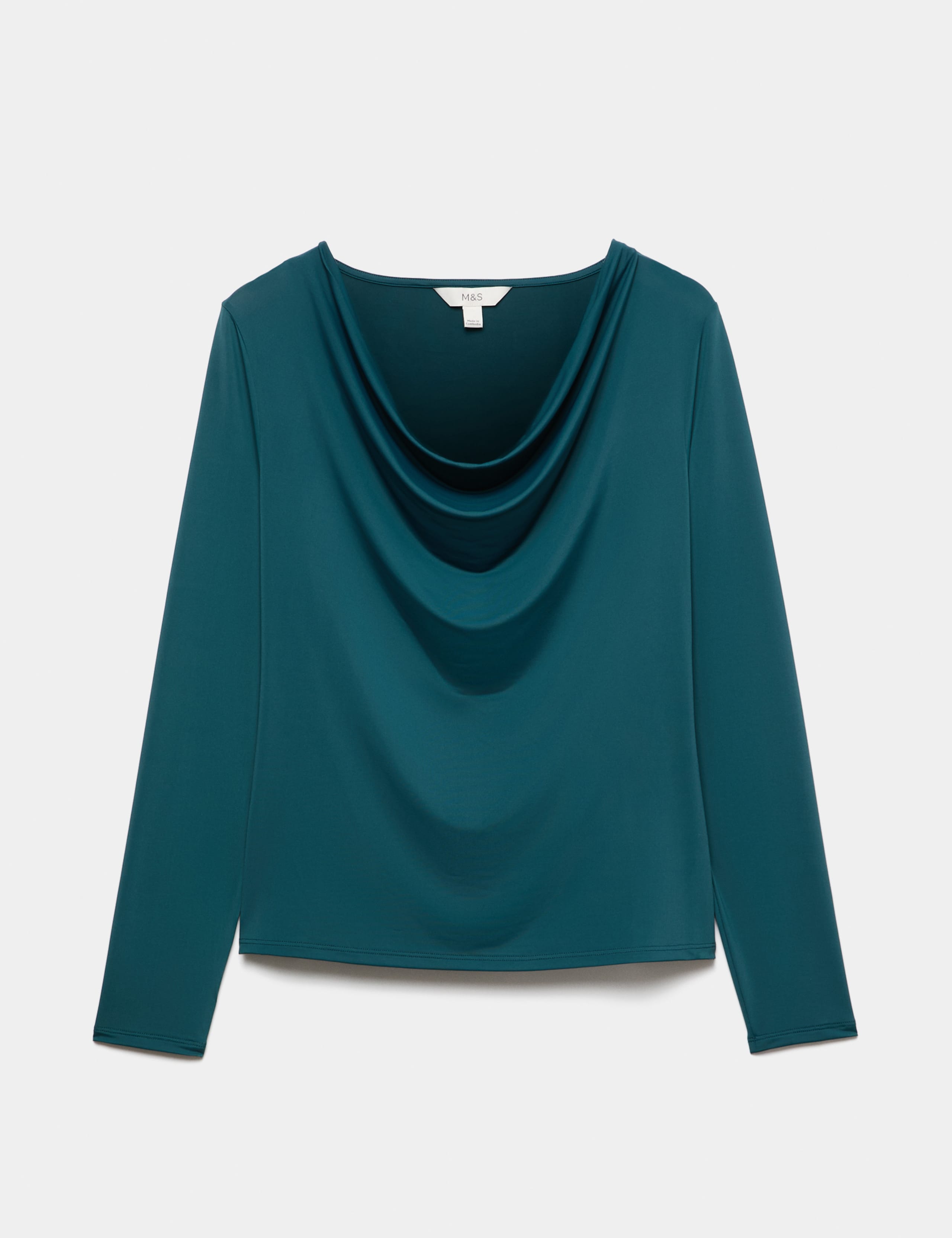 Cowl Neck Long Sleeve Drape Top 2 of 6