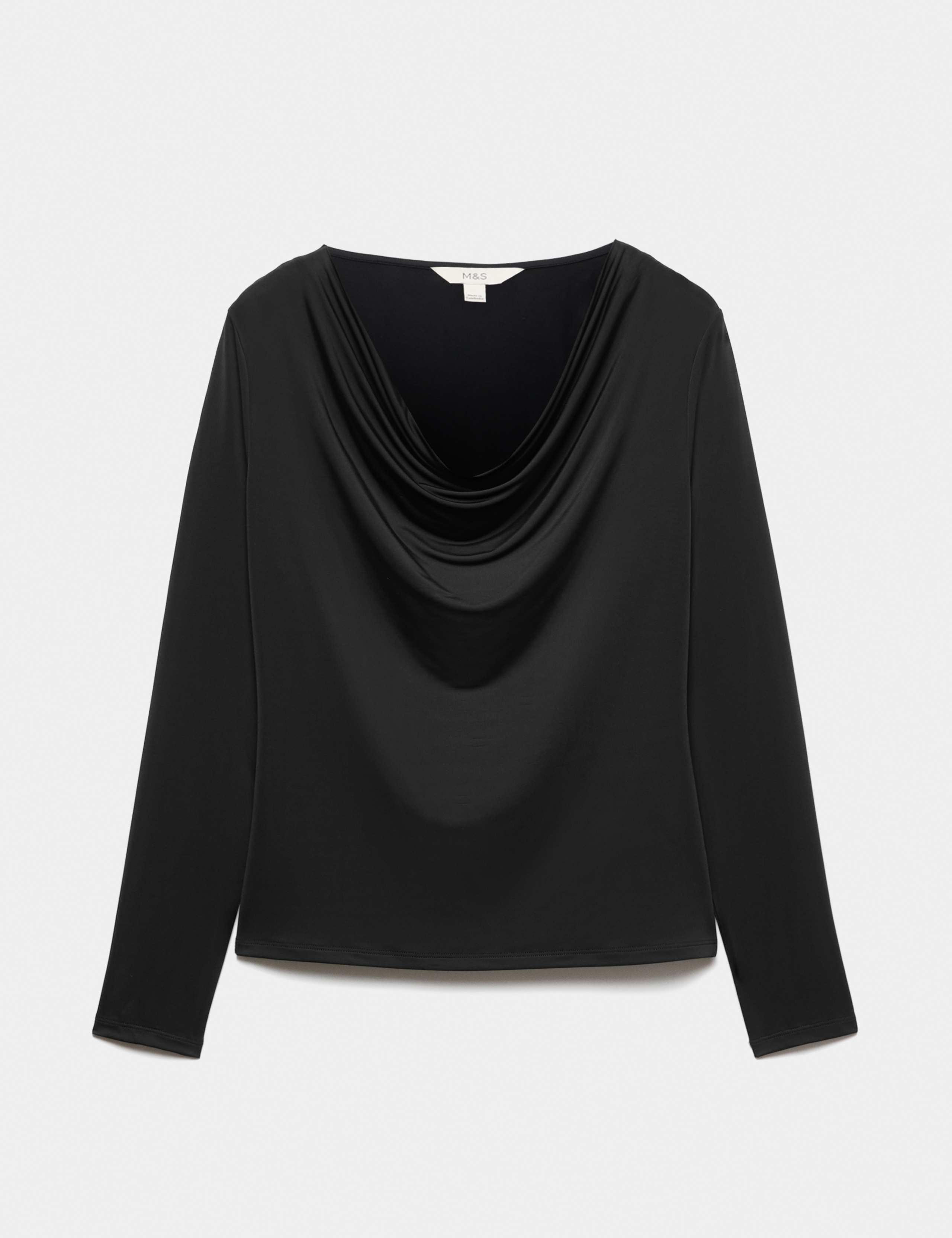 Cowl Neck Long Sleeve Drape Top by M&S