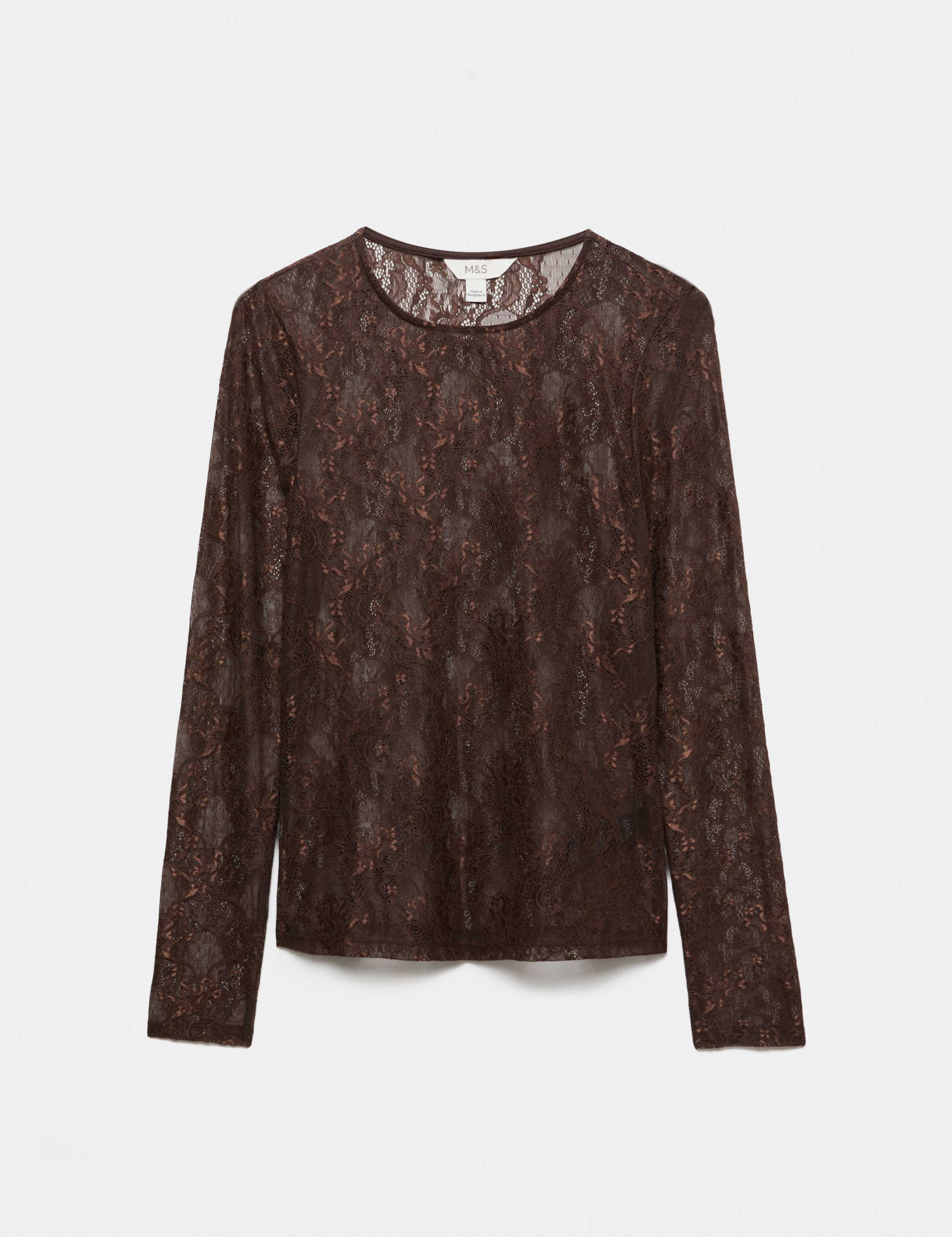 Lace Crew Neck Regular Fit Top 2 of 5