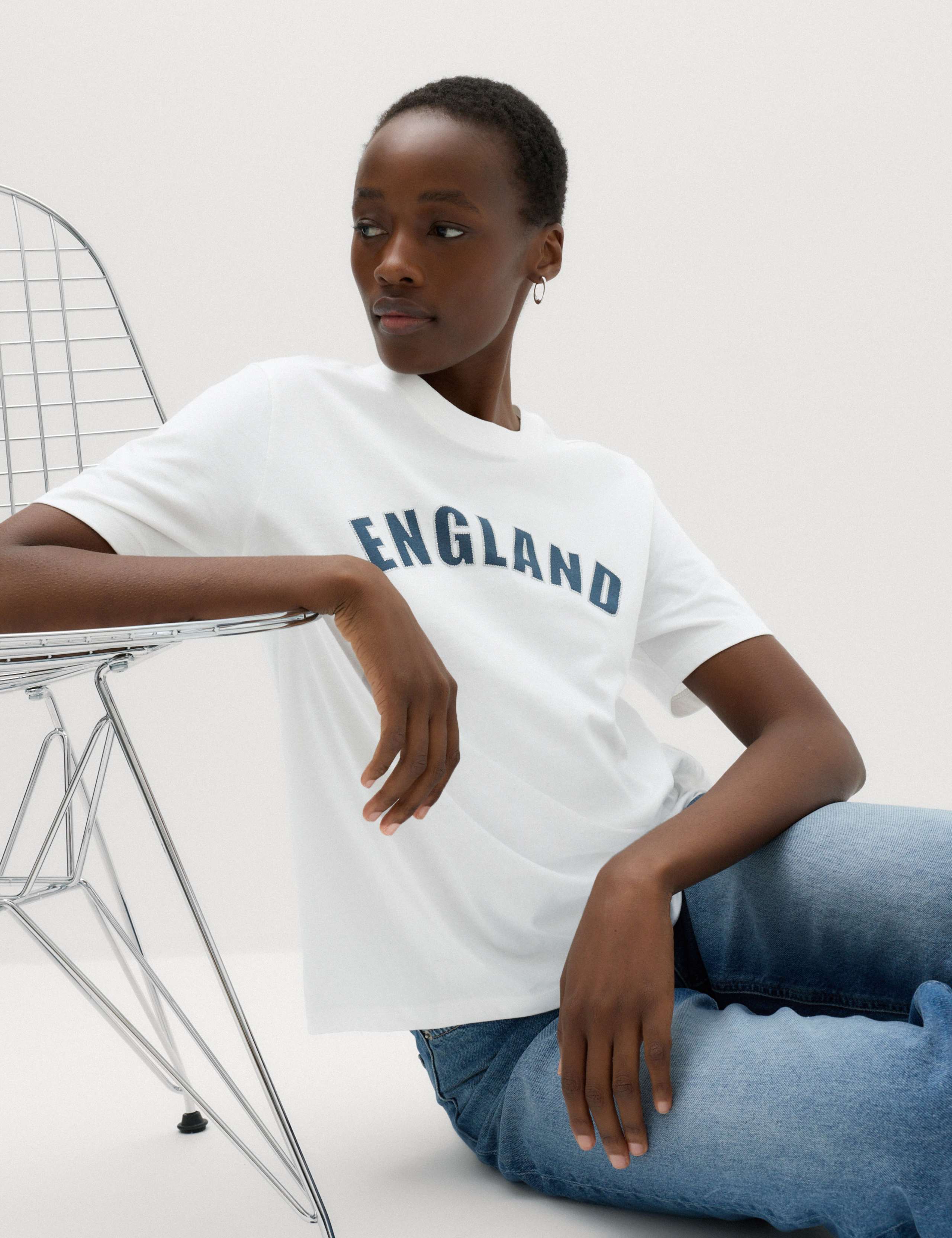 Pure Cotton Embellished World Cup T-Shirt 1 of 4