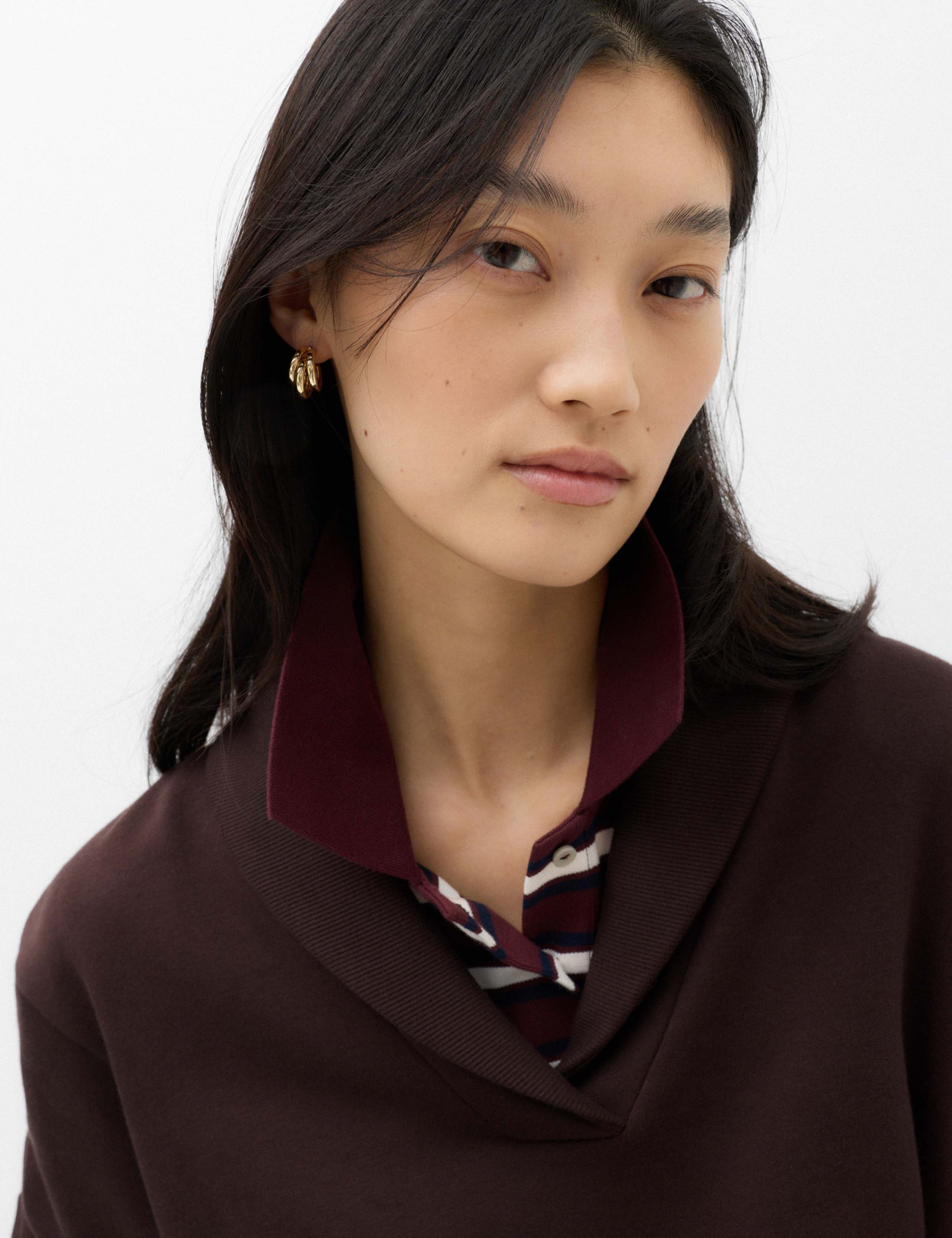 Cotton Rich Large Collared Sweatshirt 3 of 5