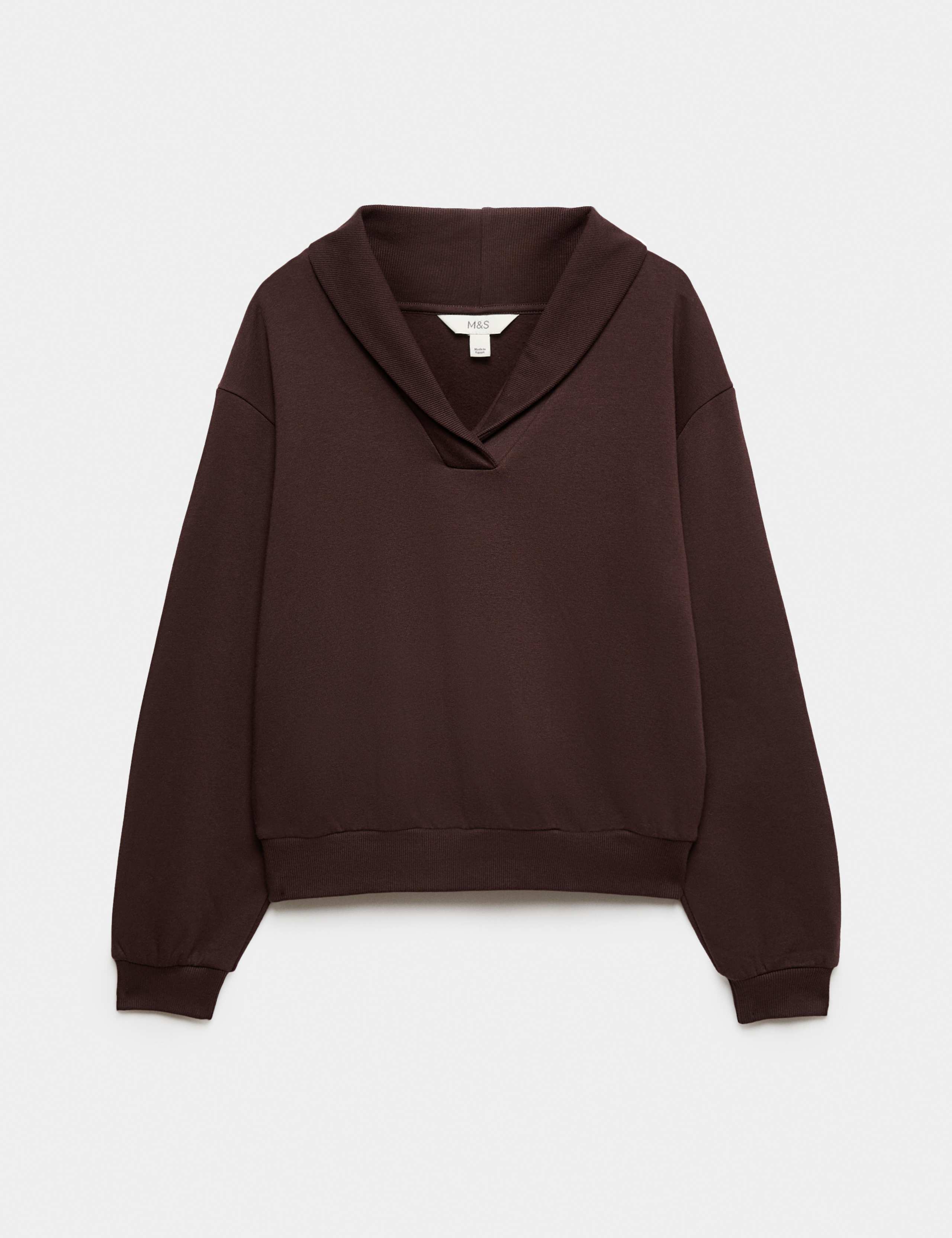 Cotton Rich Large Collared Sweatshirt 2 of 5
