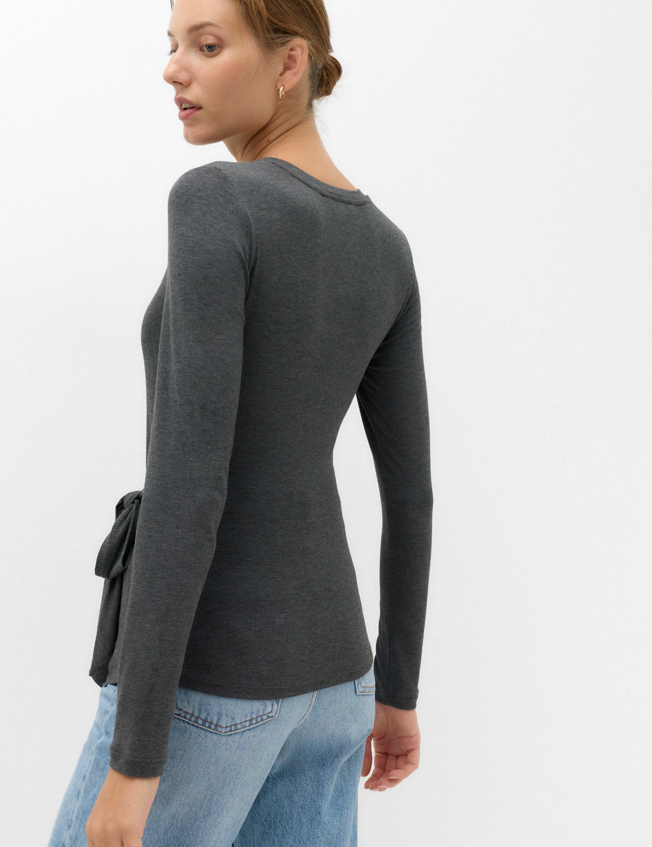 Cosy Tie Front Regular Fit Top 4 of 5