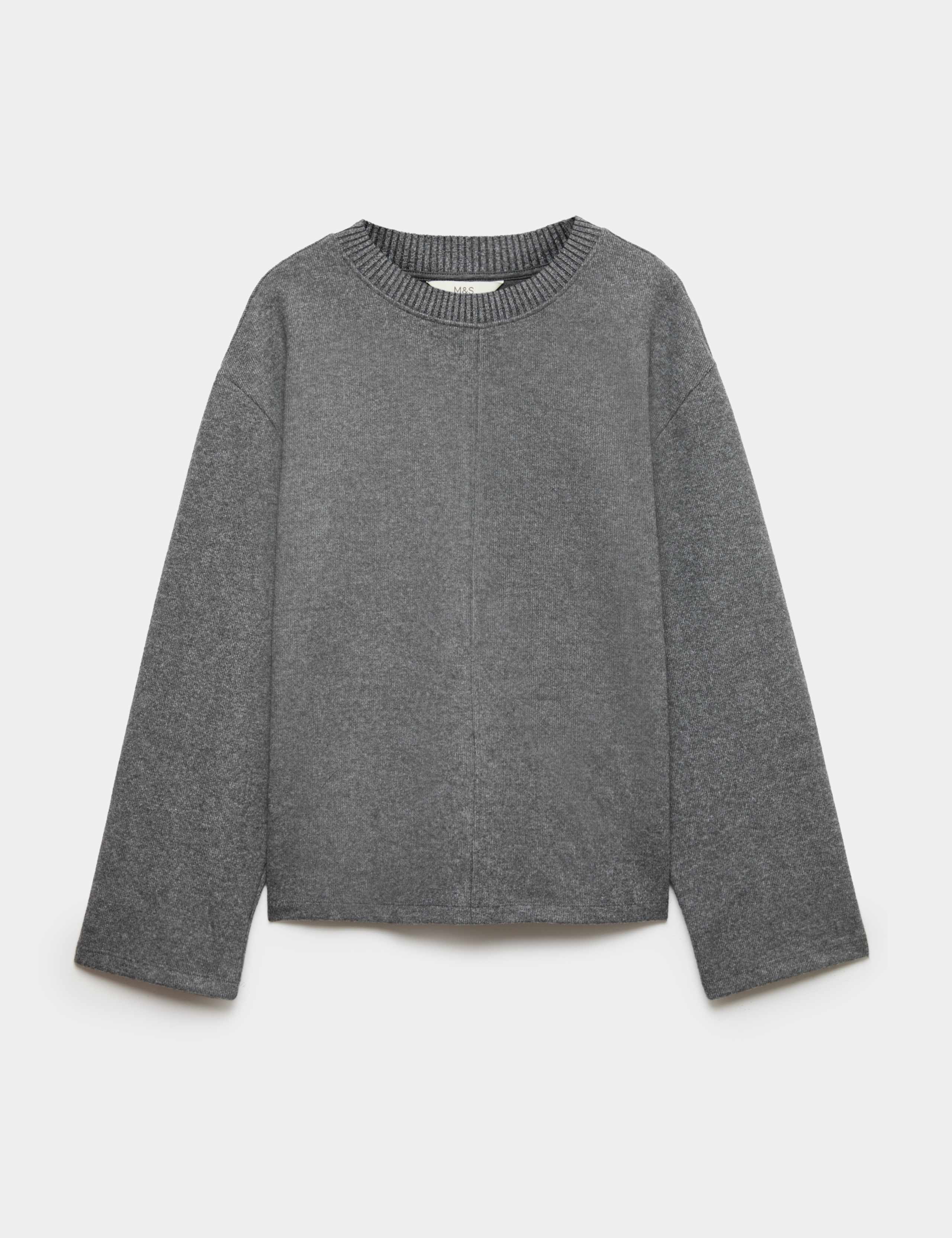 Textured Crew Neck Cosy Sweatshirt 2 of 5