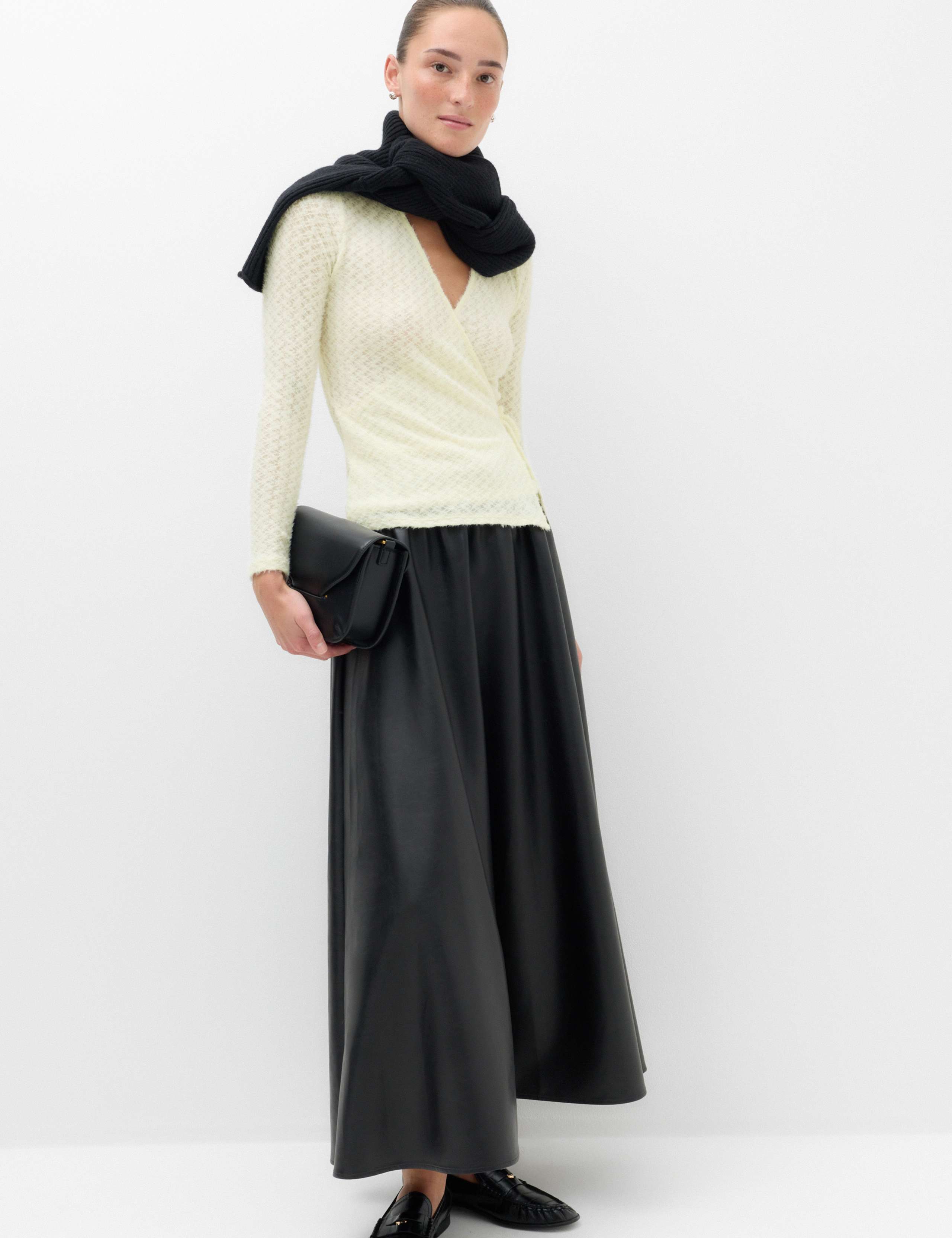 Textured V Neck Cosy Wrap Top 6 of 6