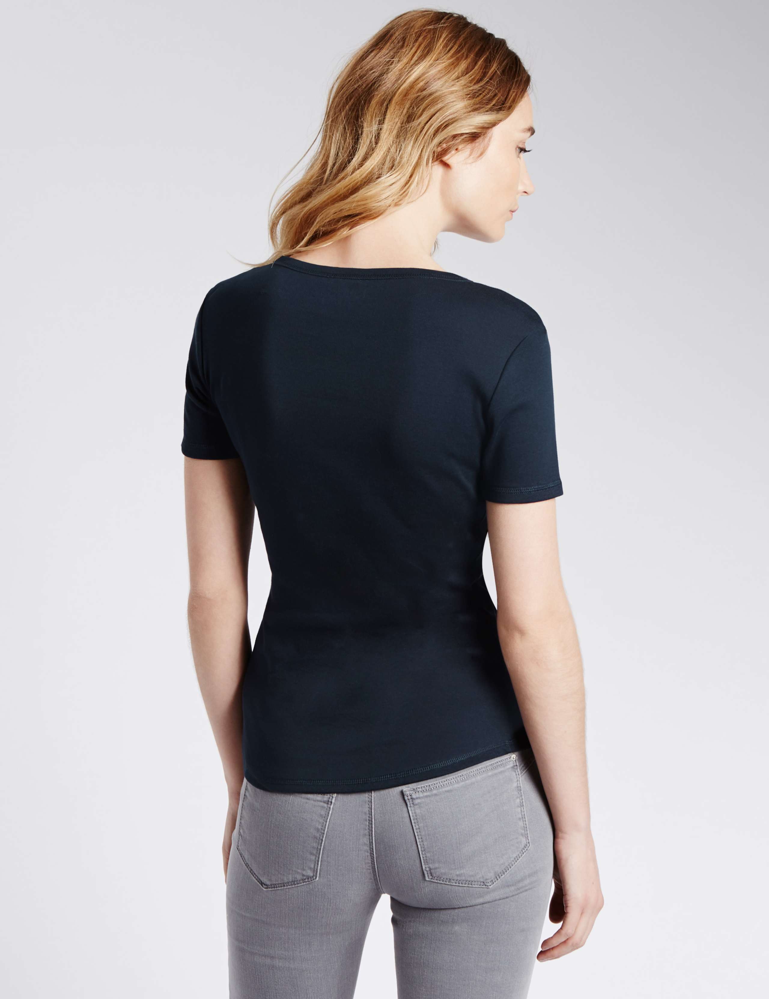 Pure Cotton Round Neck Short Sleeve T-Shirt 3 of 3