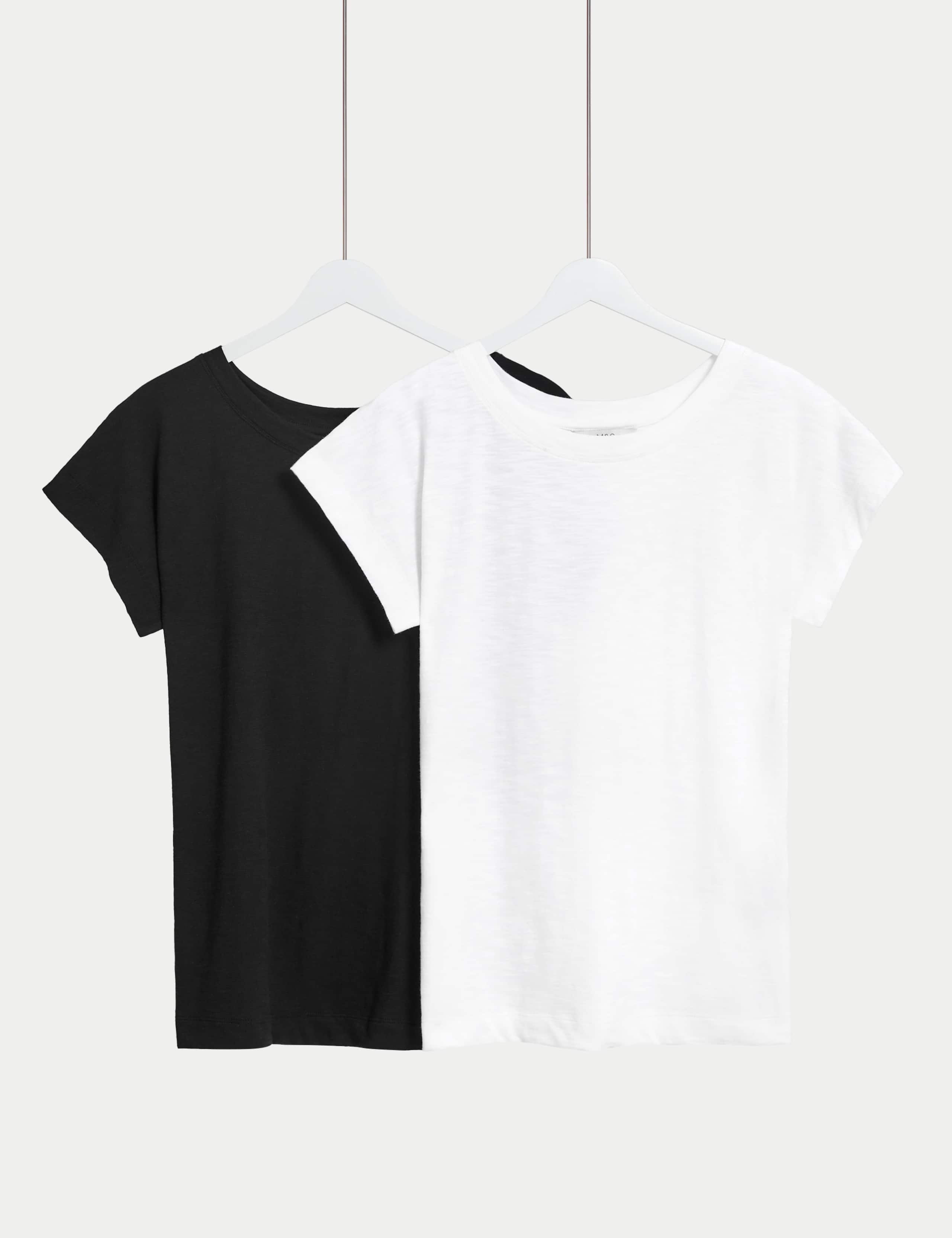 2pk Everyday Pure Cotton Slash Neck Tops 1 of 5