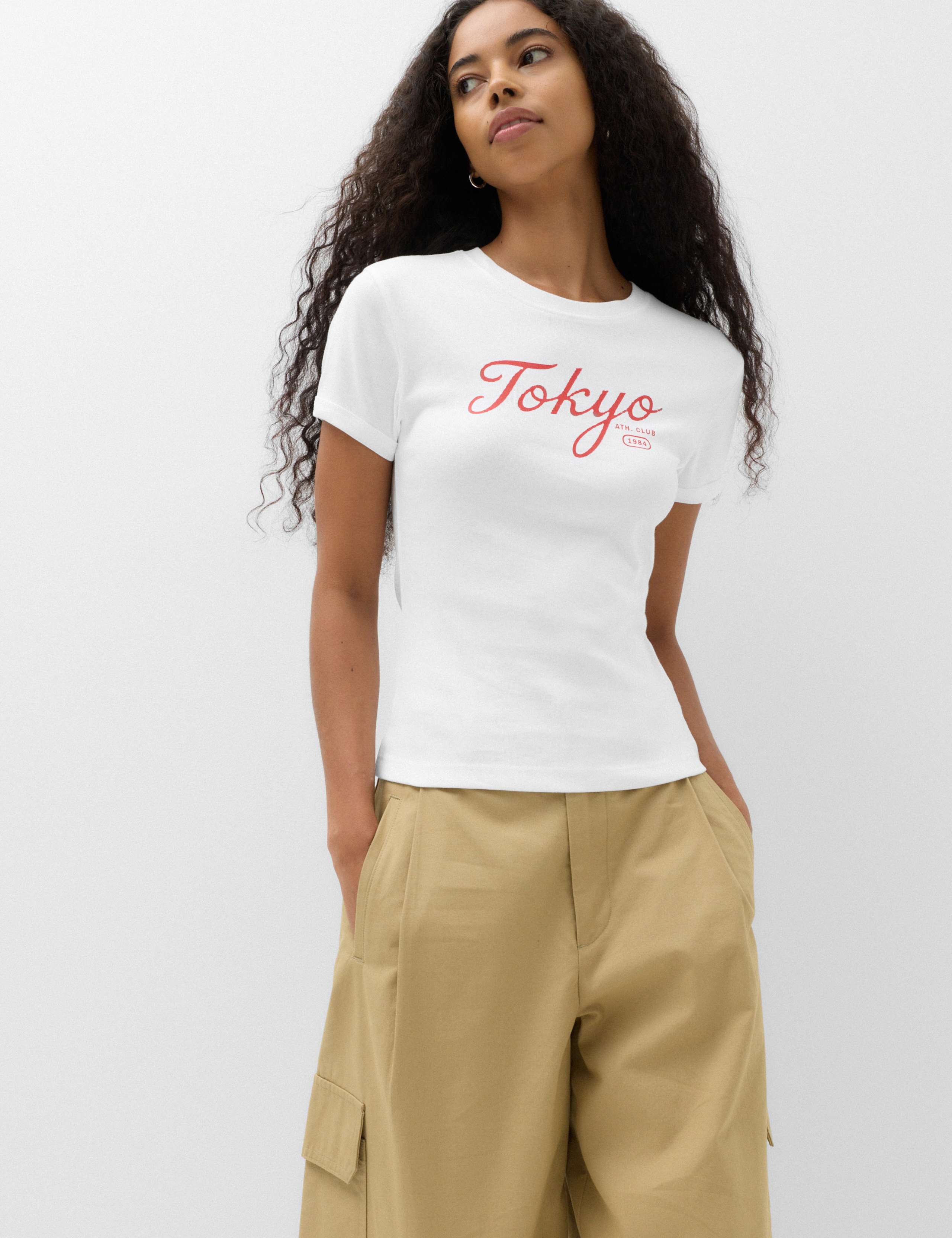 Graphic Pure Cotton Slim Fit T-Shirt 1 of 4