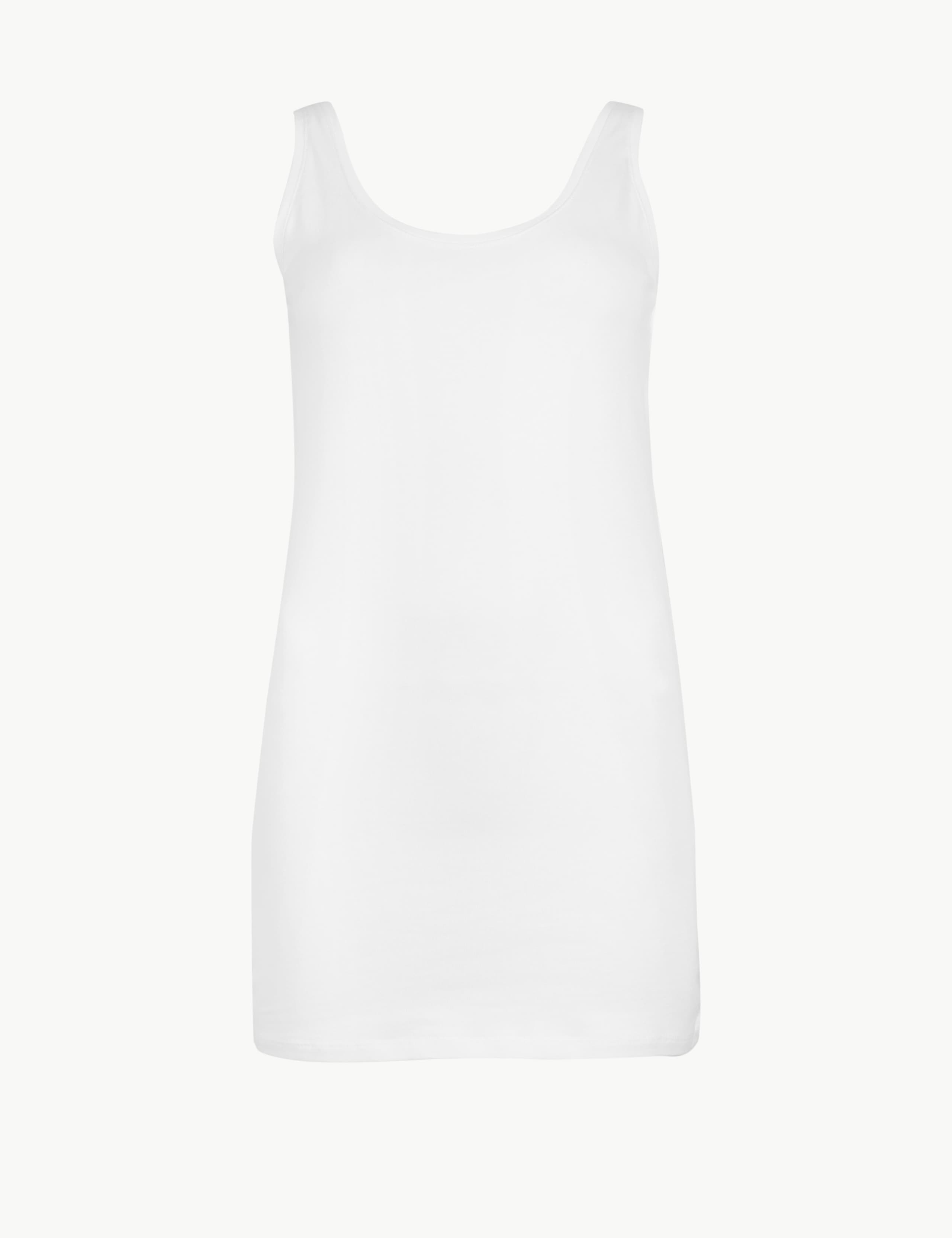 Cotton Rich Longline Fitted Vest Top 2 of 4