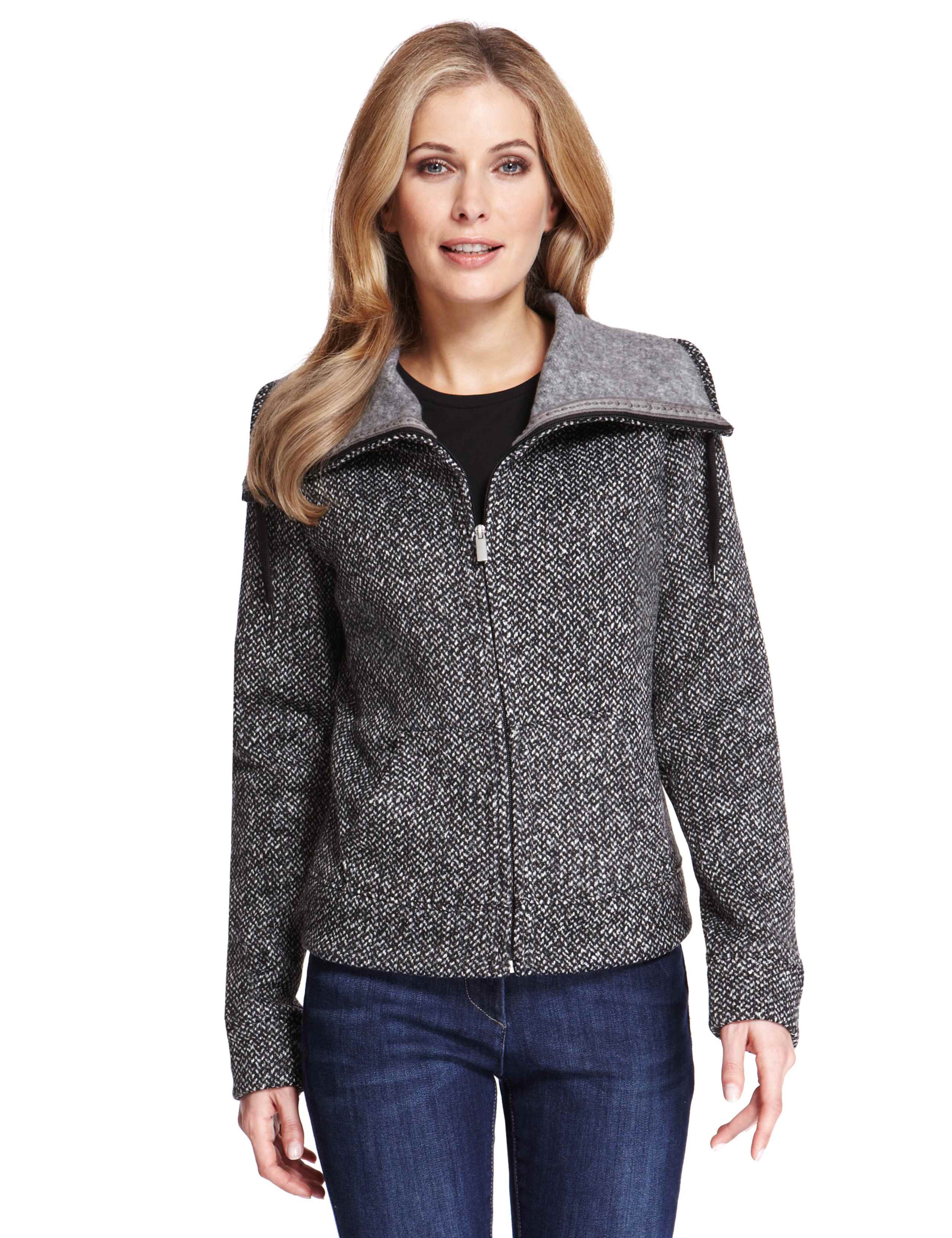 Textured Biker Jacket 1 of 8