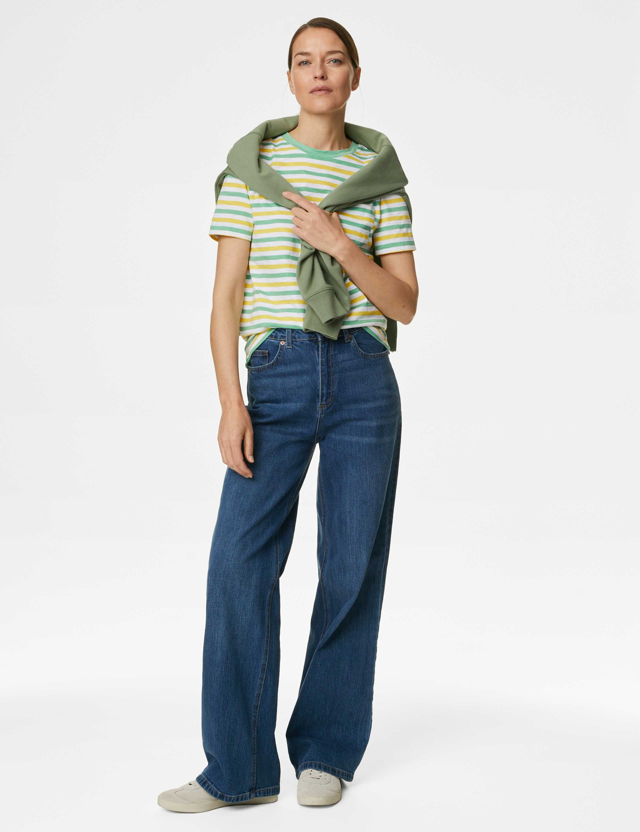 Pure Cotton Striped T-Shirt 1 of 5