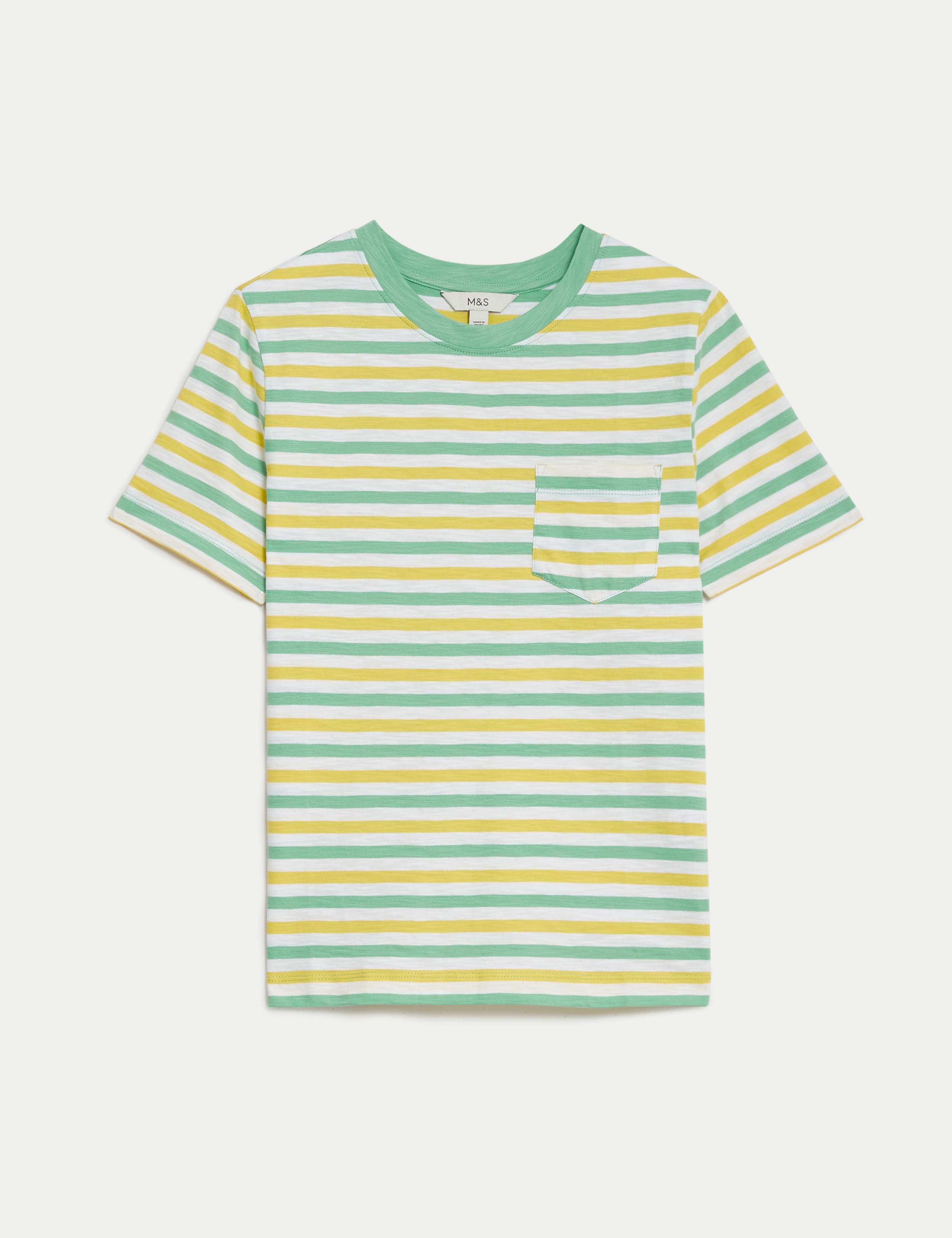 Pure Cotton Striped T-Shirt 2 of 5