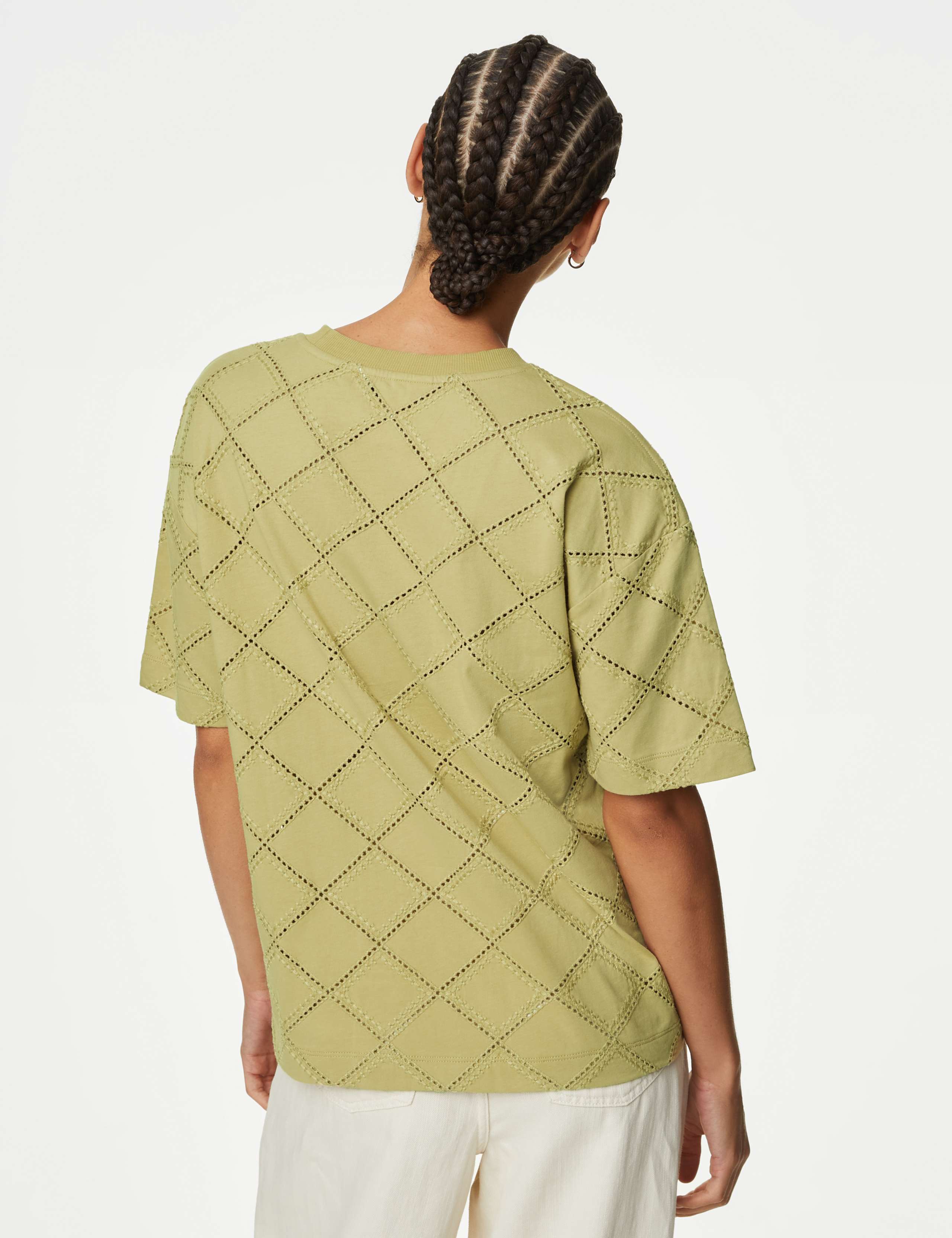 Cotton Rich Broderie T-Shirt 5 of 5