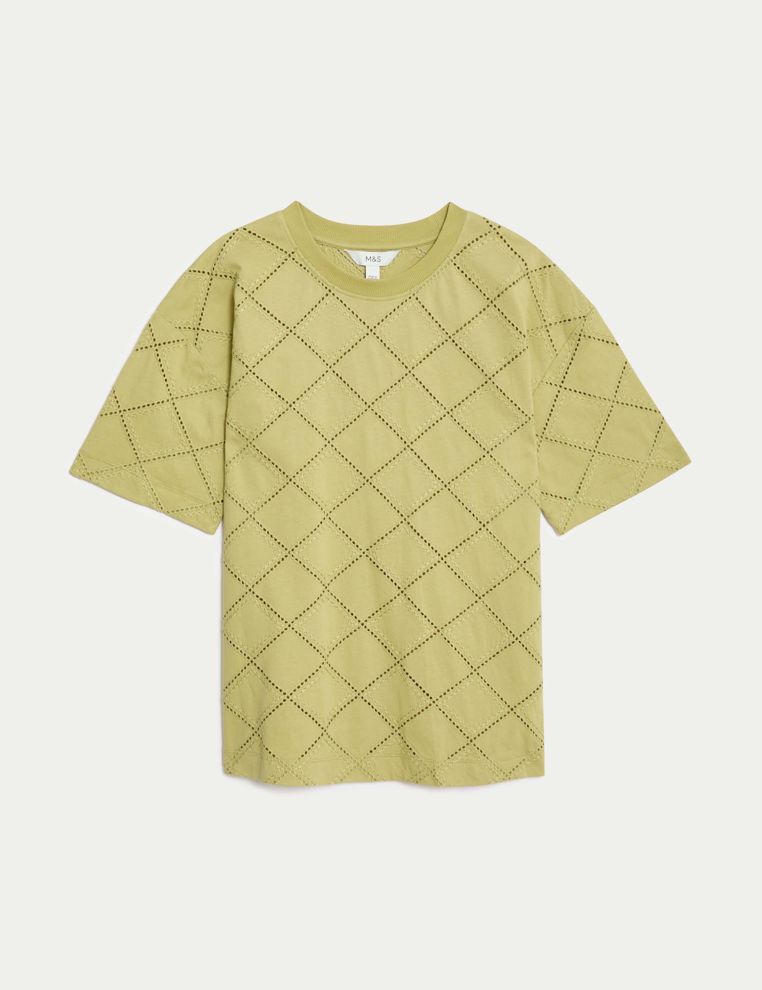 Cotton Rich Broderie T-Shirt 2 of 5