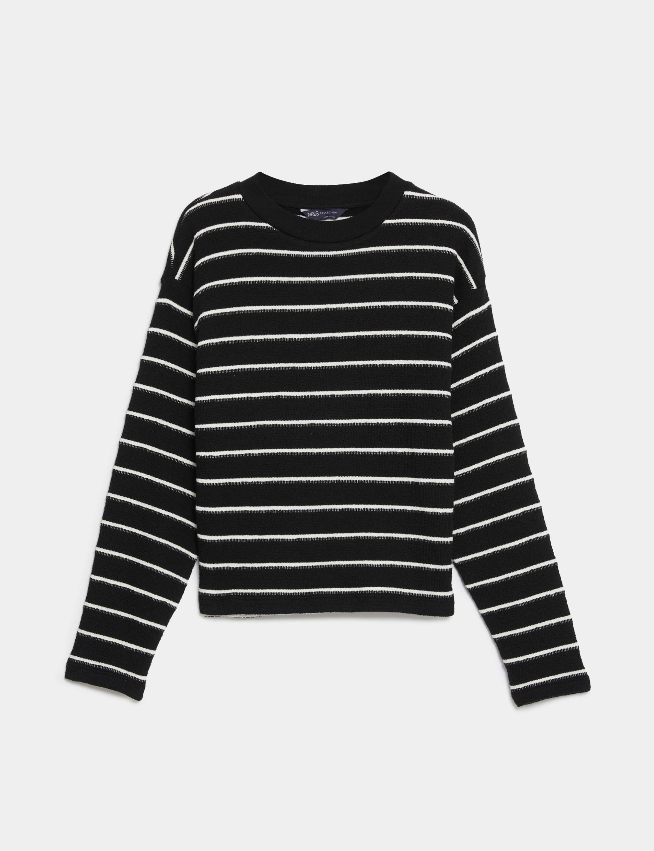 Cotton Rich Textured Striped Top 2 of 6