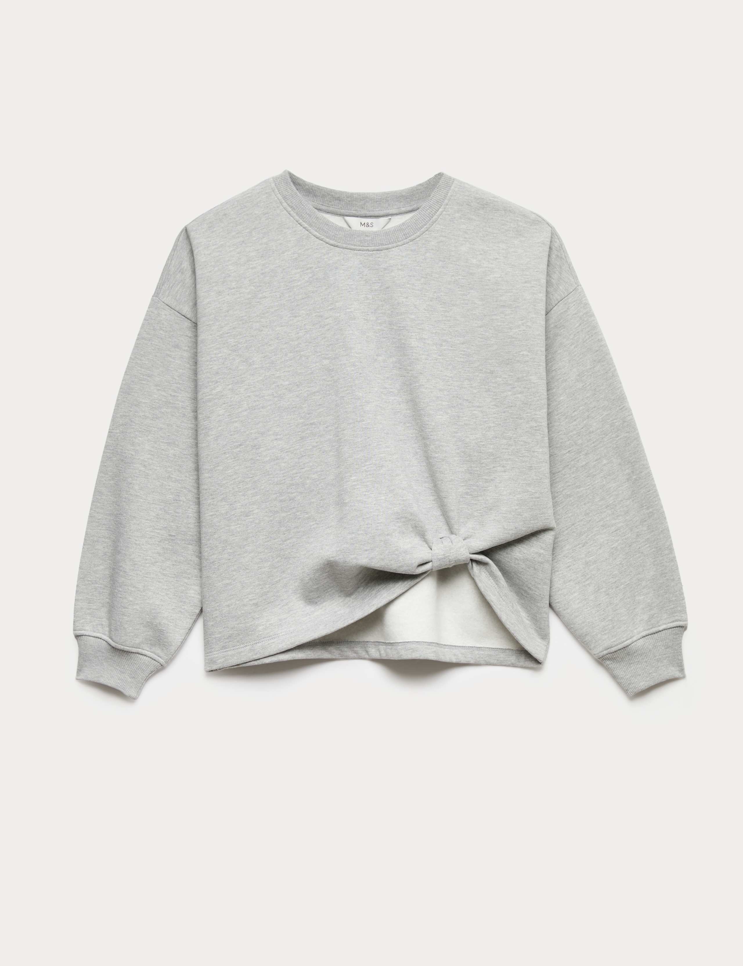 Cotton Rich Crew Neck Twist Front Sweatshirt 2 of 5
