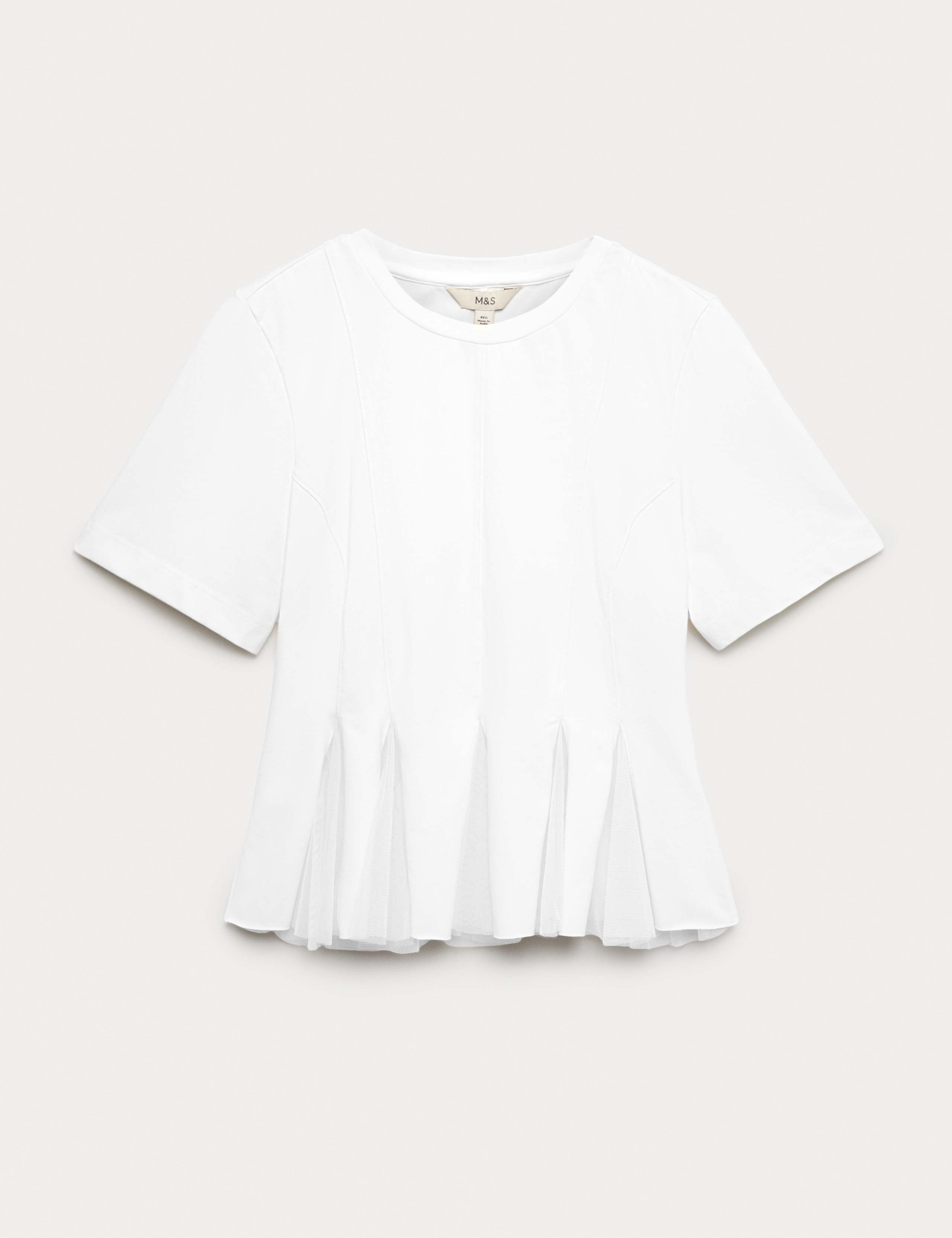 Cotton Rich Crew Neck Top 2 of 5