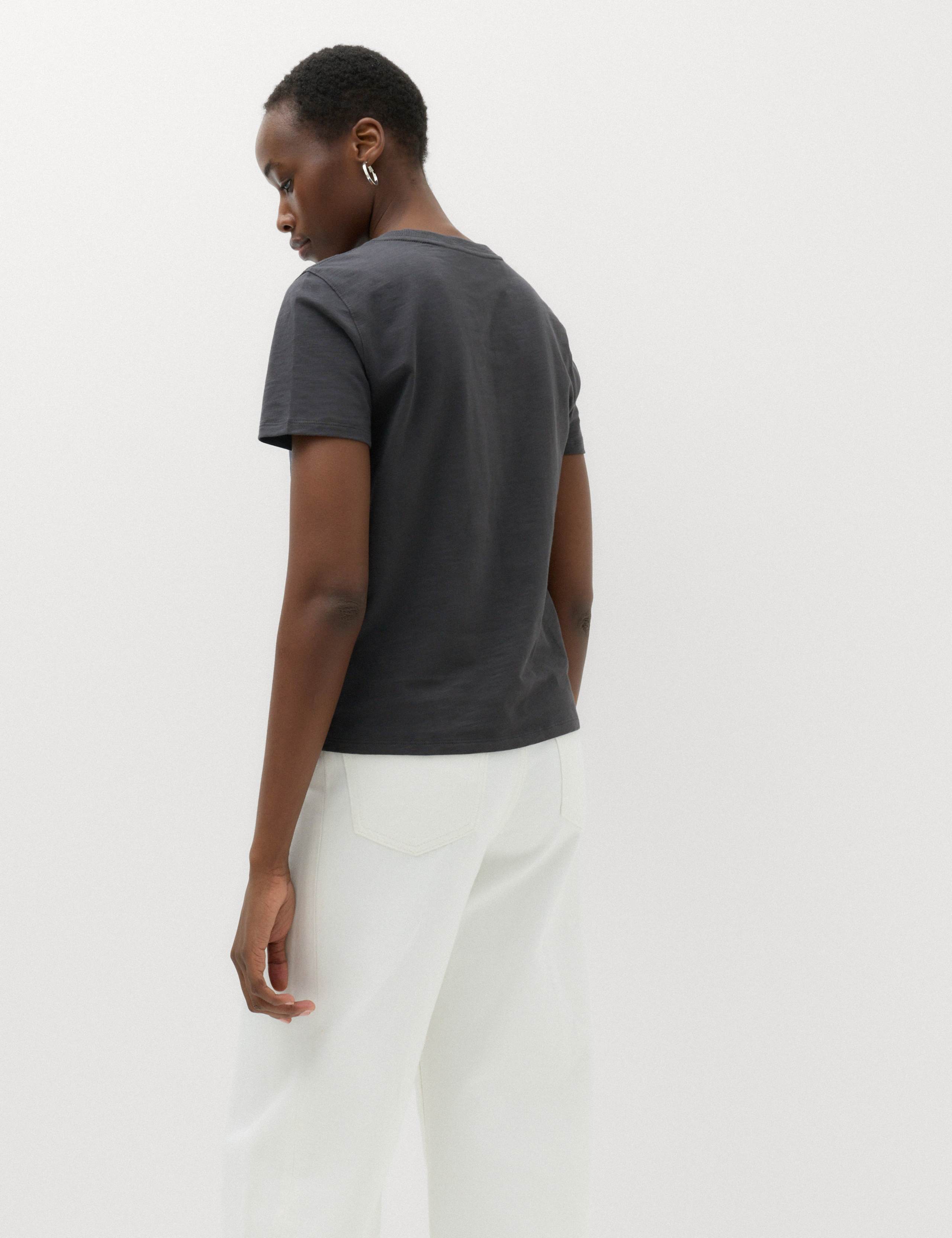 Pure Cotton Graphic Slim Fit T-Shirt 4 of 4