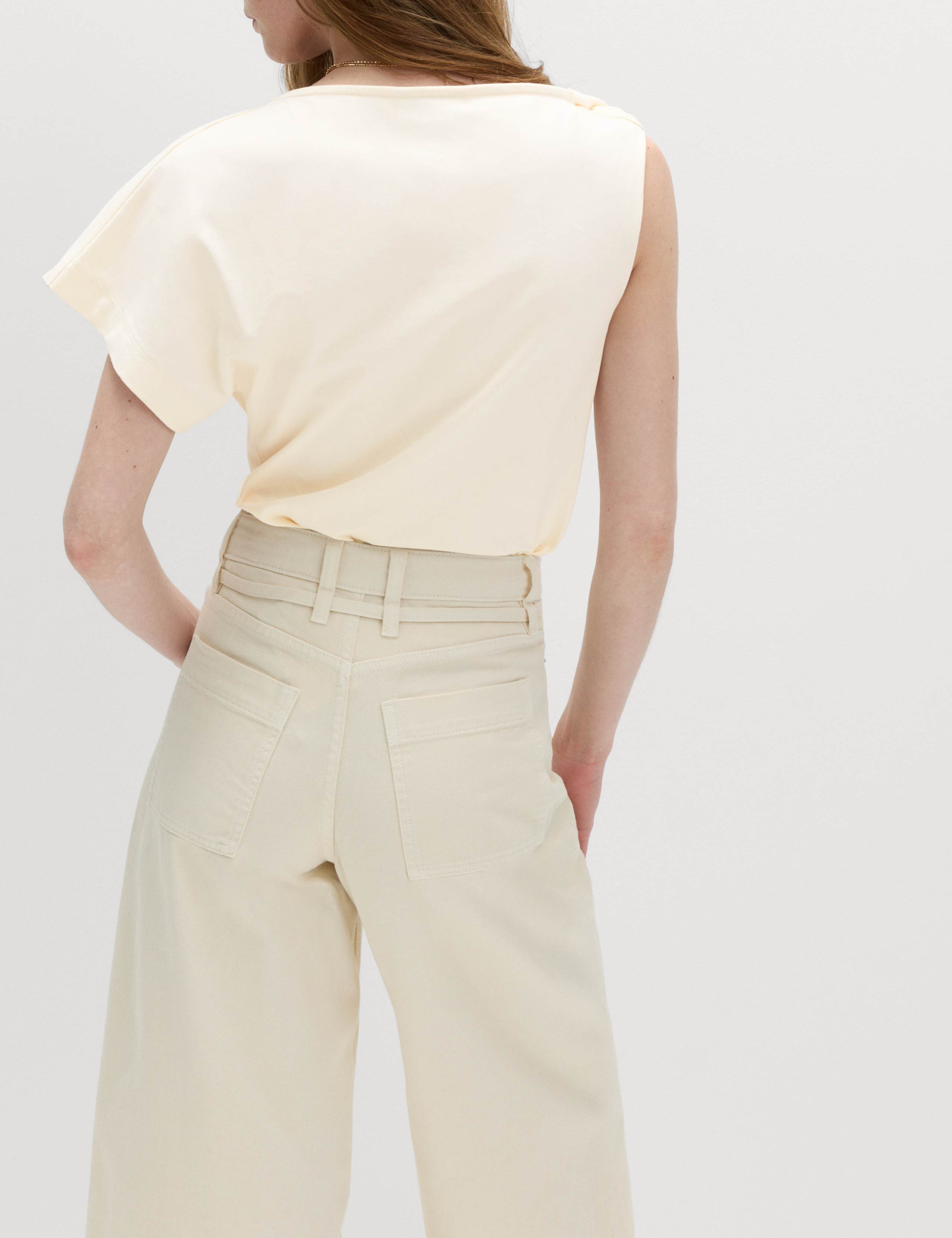 Pure Cotton One Shoulder Drape Top 3 of 5