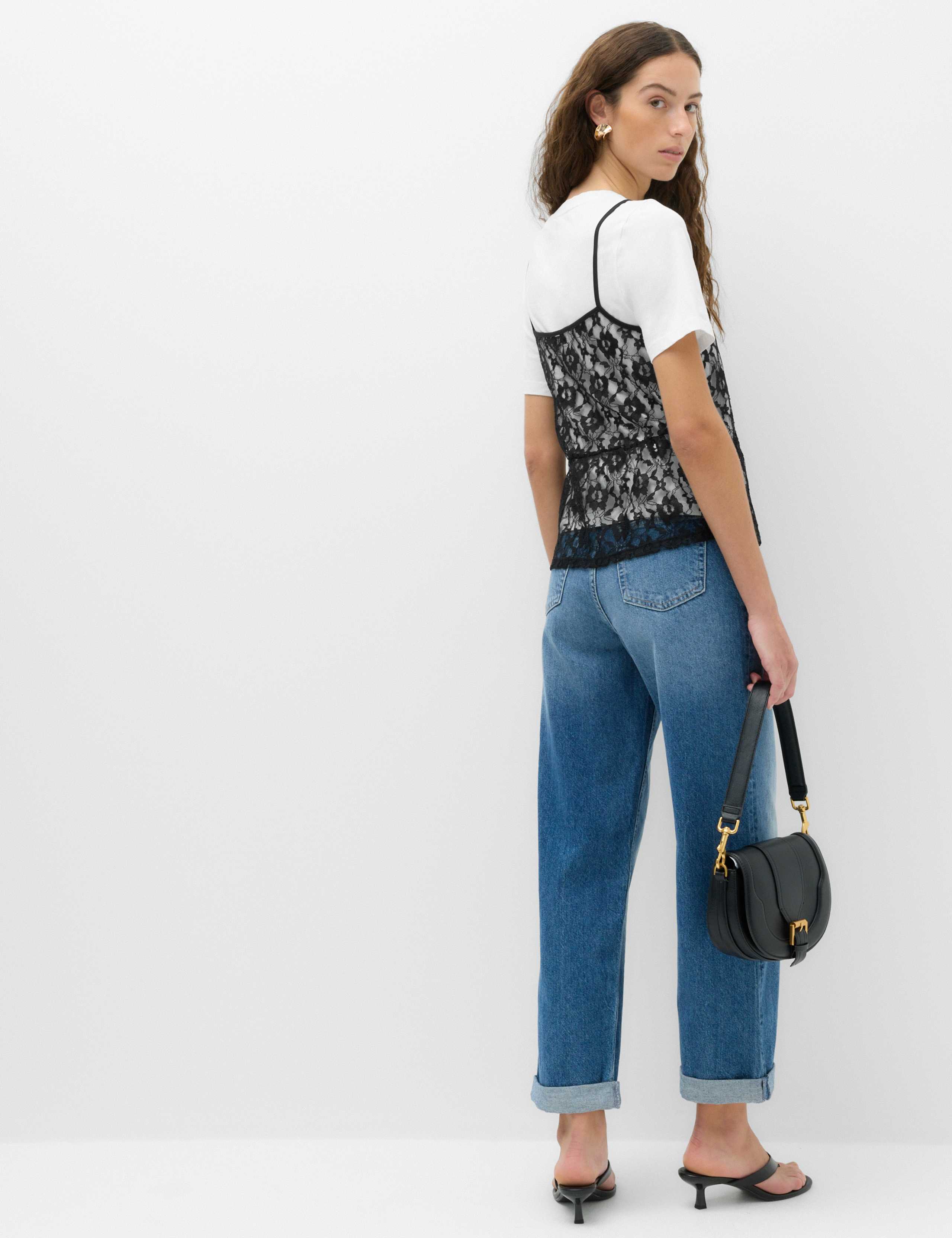 Pure Cotton Lace Double Layer T-Shirt 5 of 6