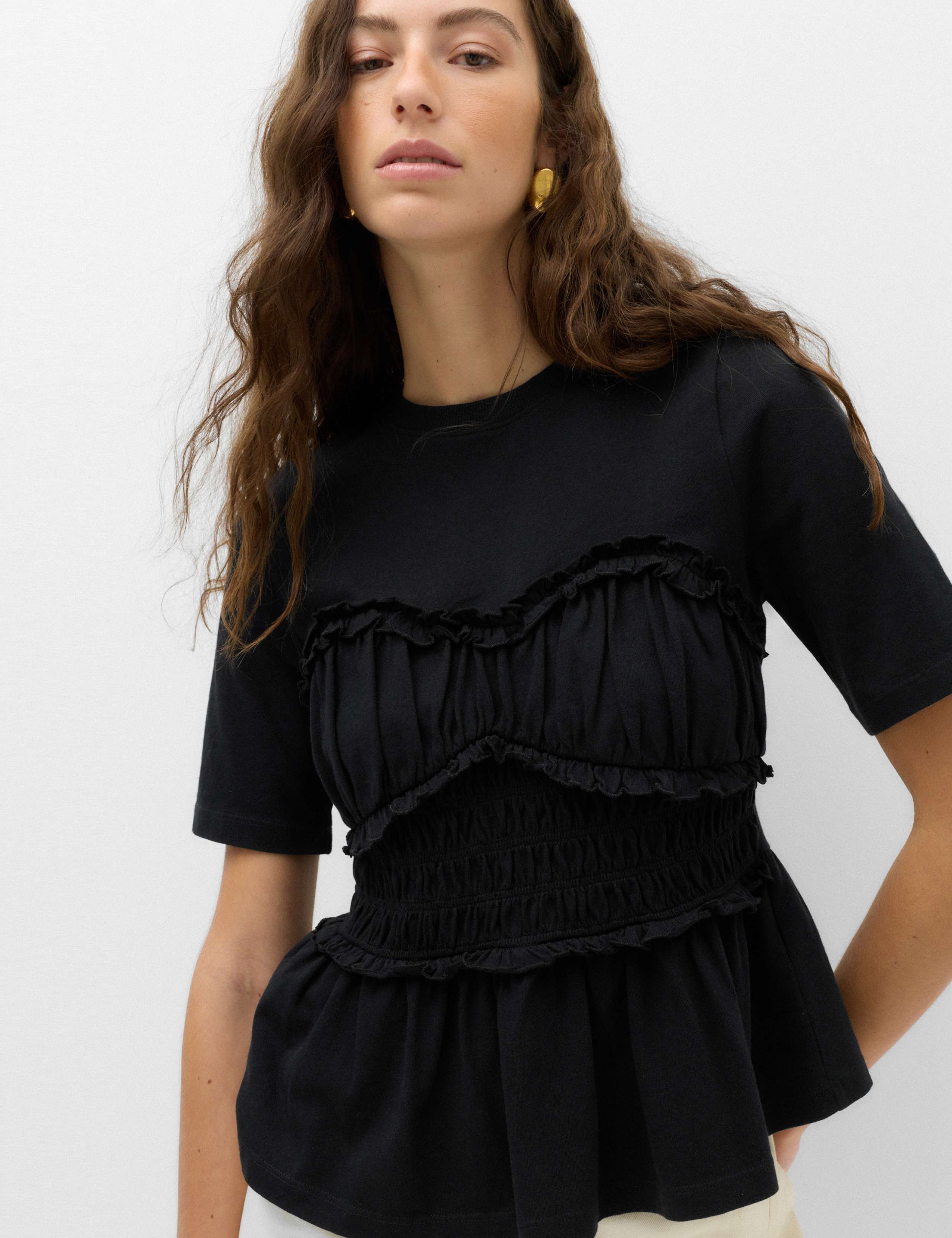 Pure Cotton Ruffle Top 1 of 6