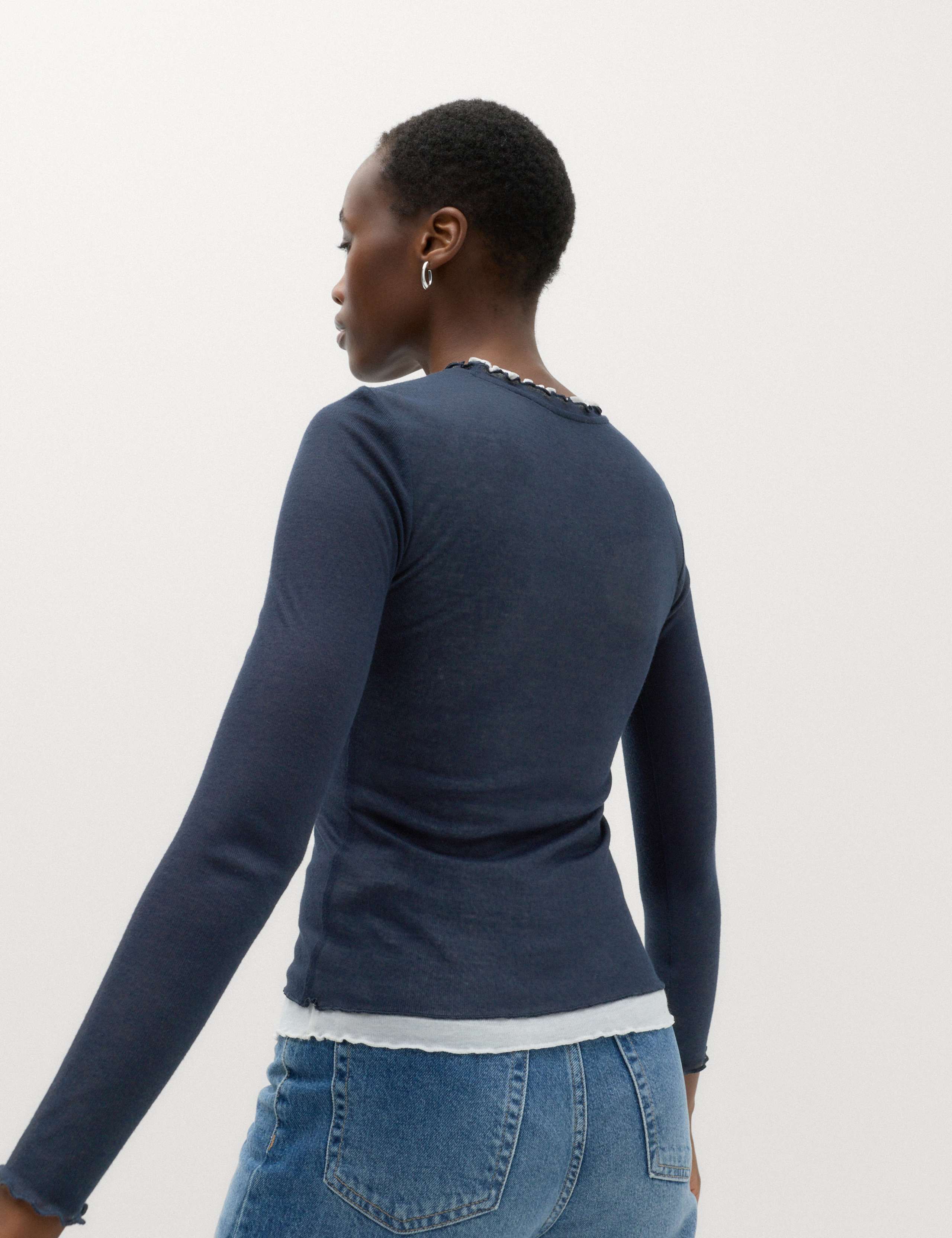 Double Layer Lettuce Hem Top 3 of 4