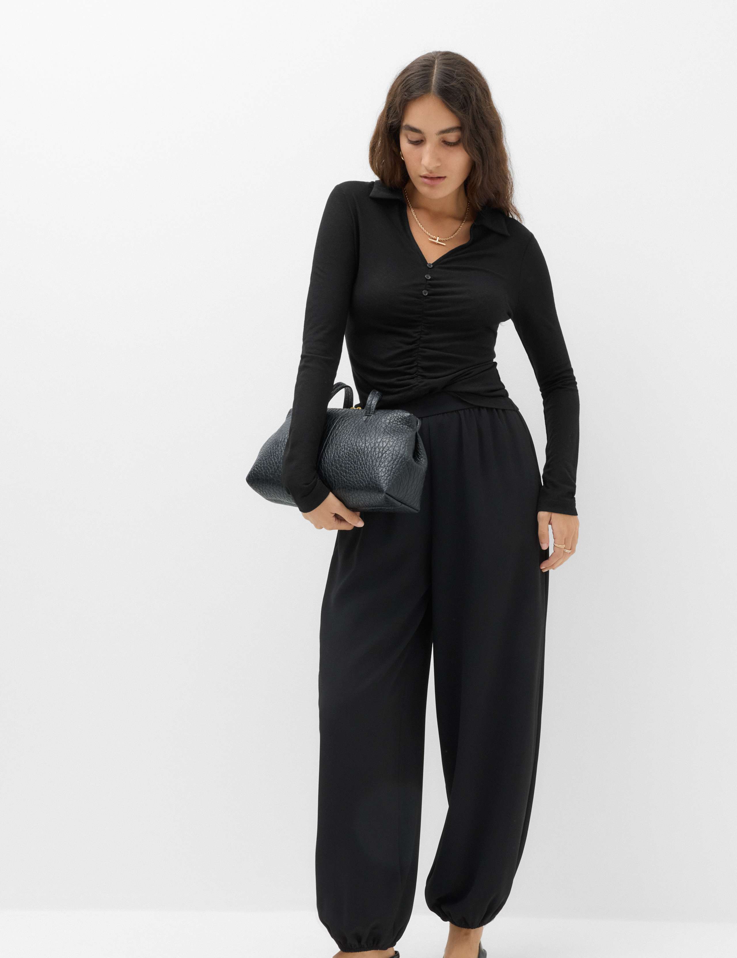 Ruched Front Buttoned Top 4 of 5