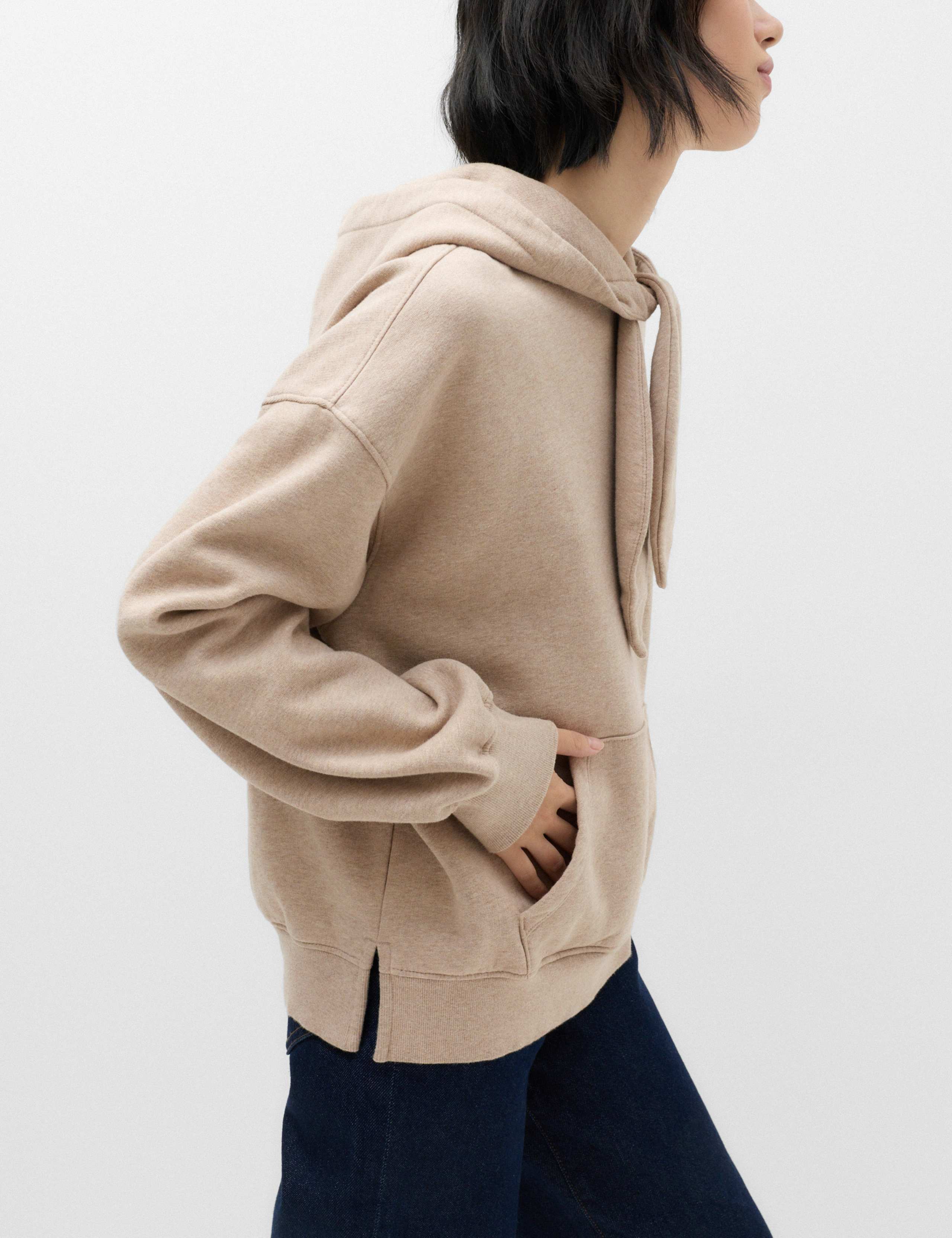 Pure Cotton Tie Neck Hoodie 5 of 6