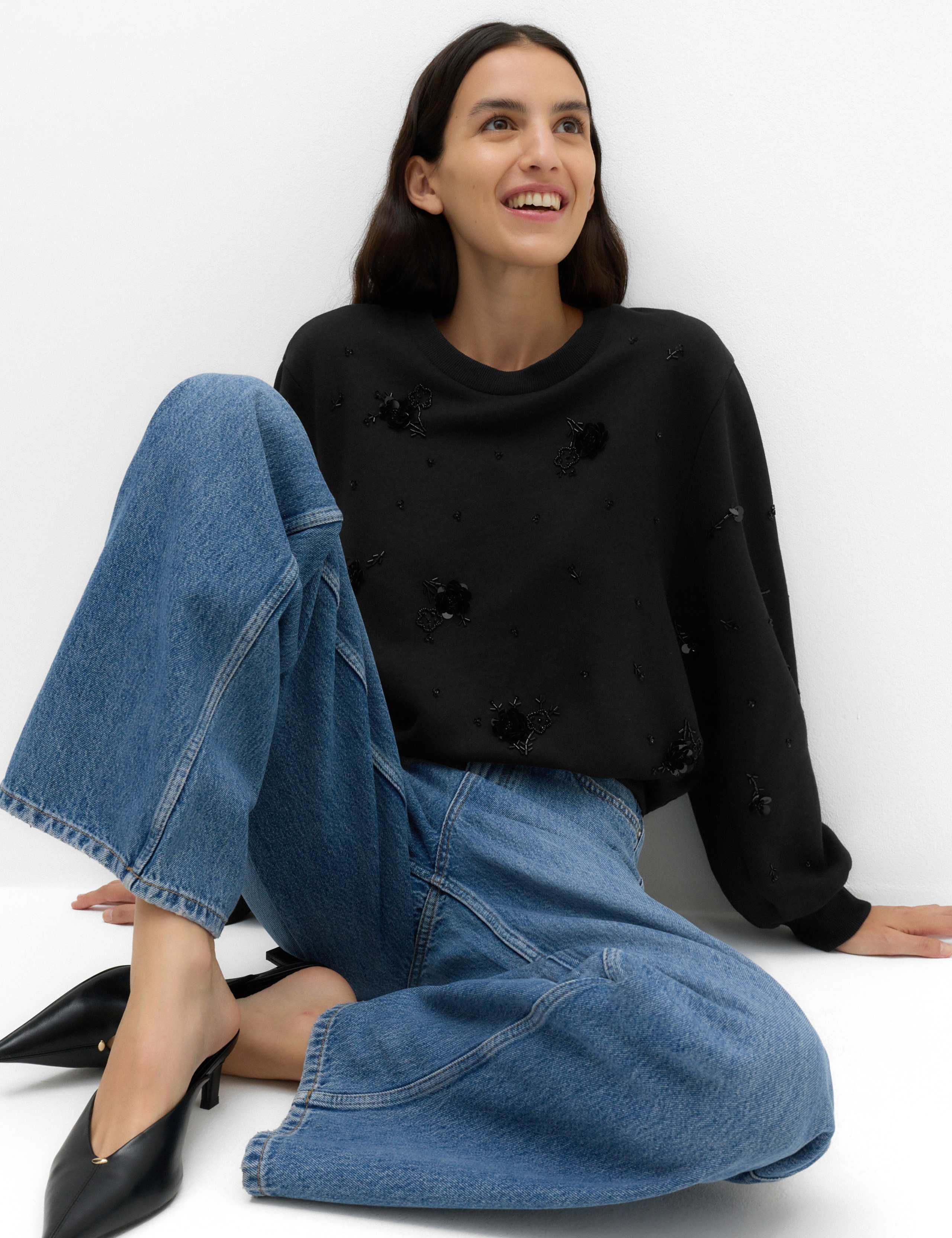 Cotton Rich Embellished Sweatshirt 3 of 7