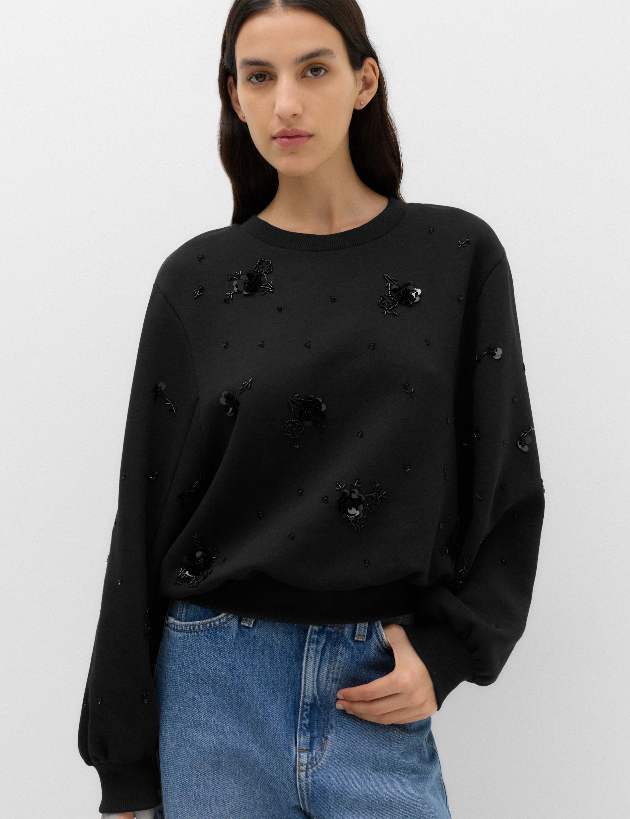 Cotton Rich Embellished Sweatshirt 4 of 7