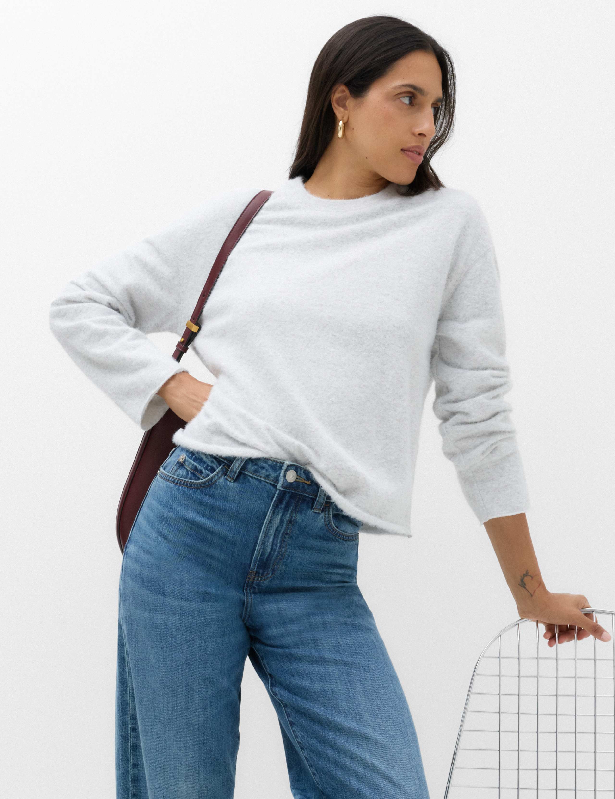 Cosy Eyelash Crew Neck Sweatshirt 1 of 5