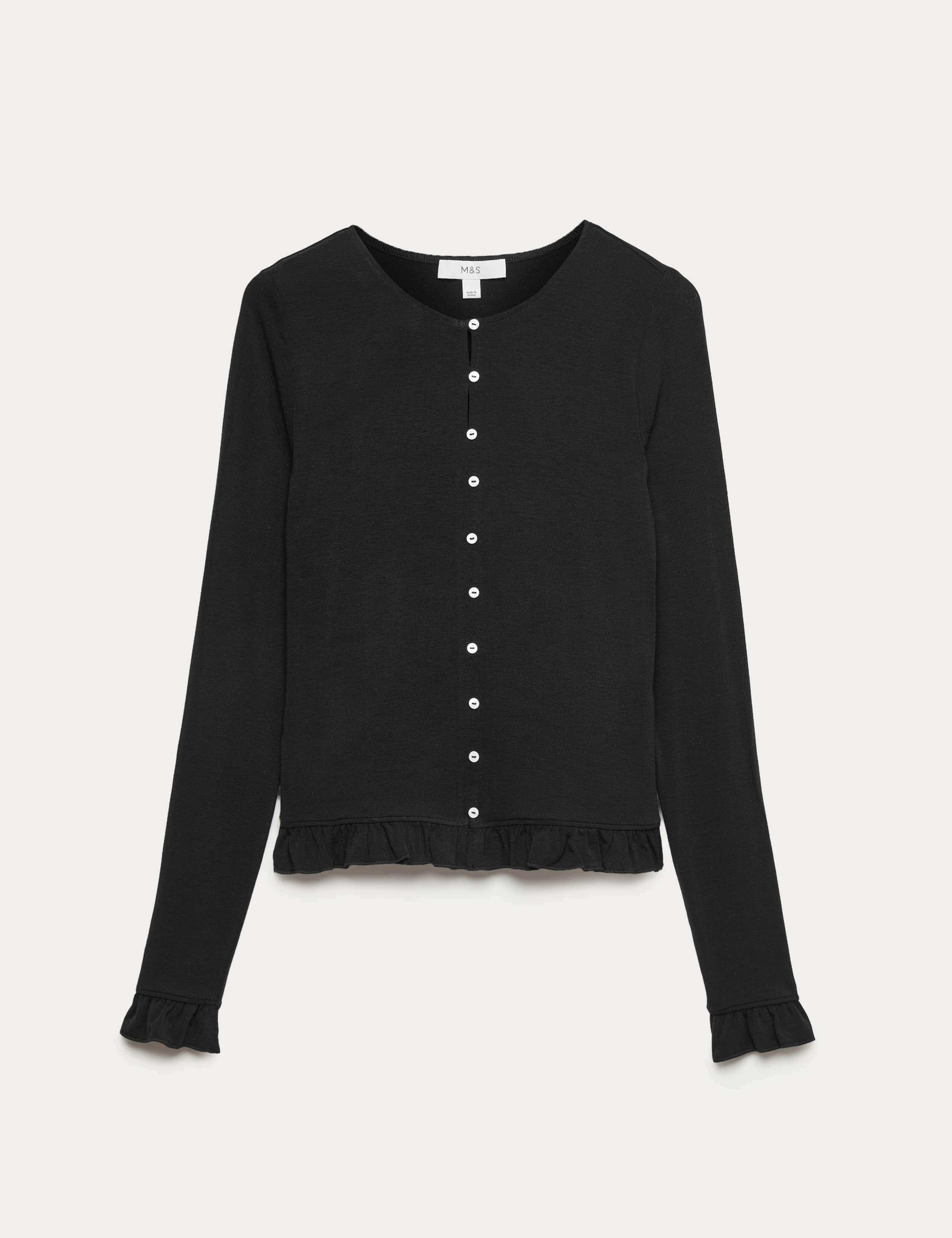 Ruffle Button Through Top 2 of 6