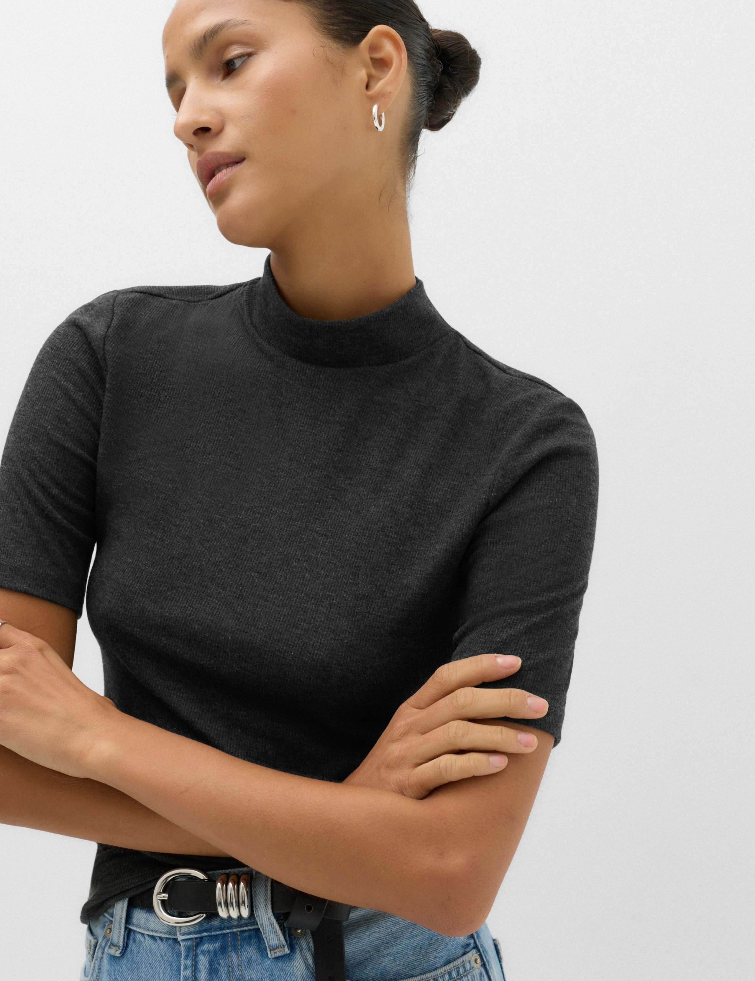 Cosy High Neck Half Sleeve T-Shirt 5 of 5