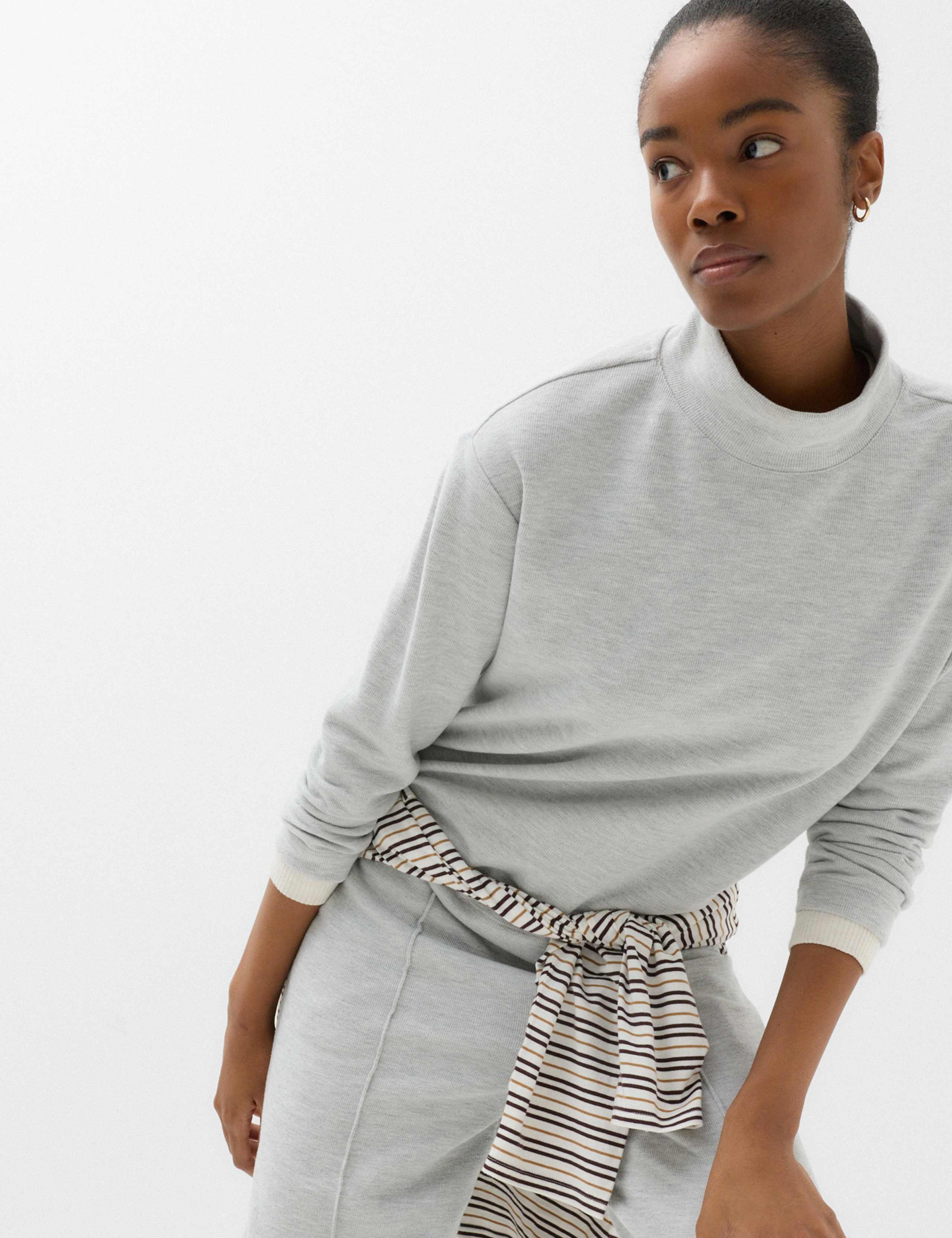 Cotton Rich Cosy Funnel Neck Top 1 of 7