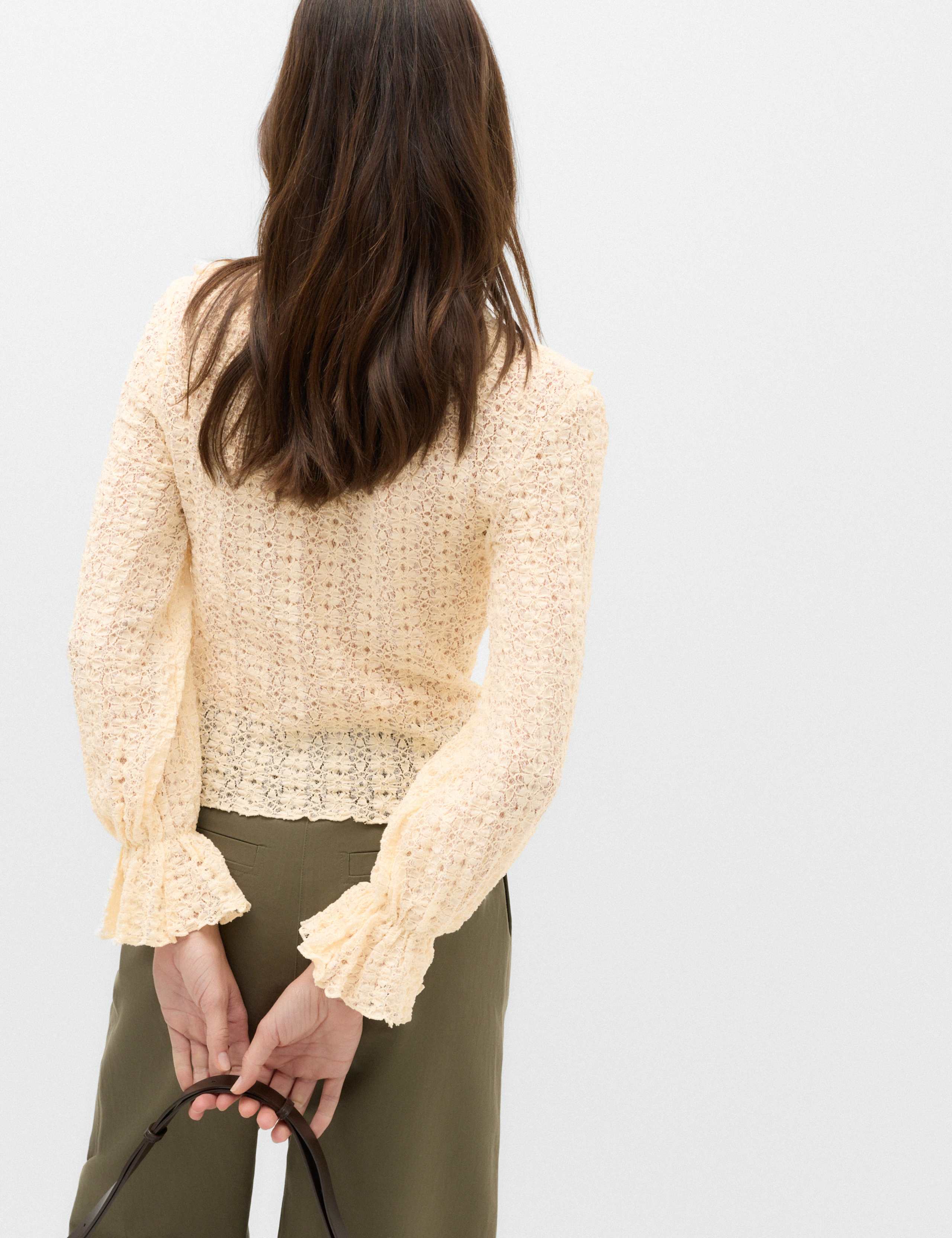 Lace V-Neck Ruffle Top 3 of 6