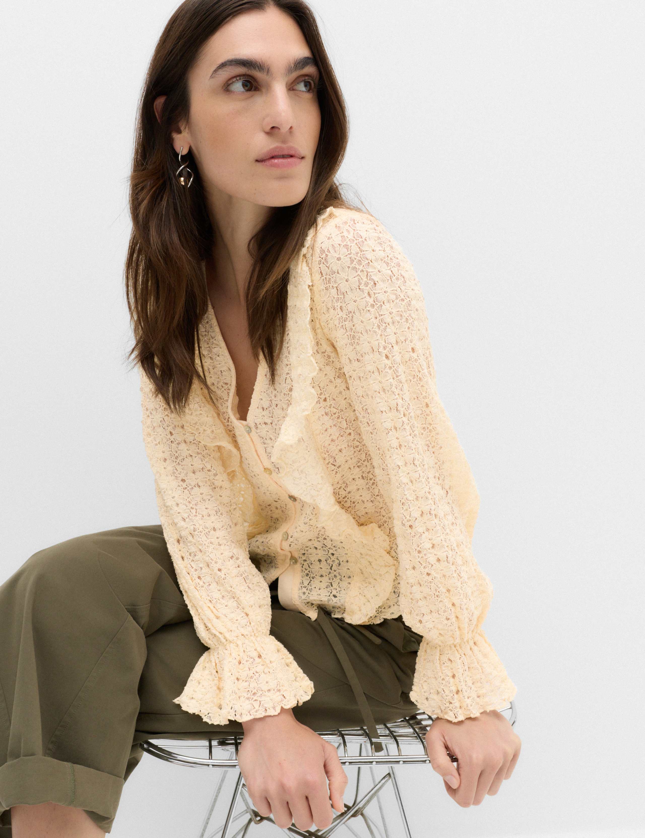Lace V-Neck Ruffle Top 4 of 6