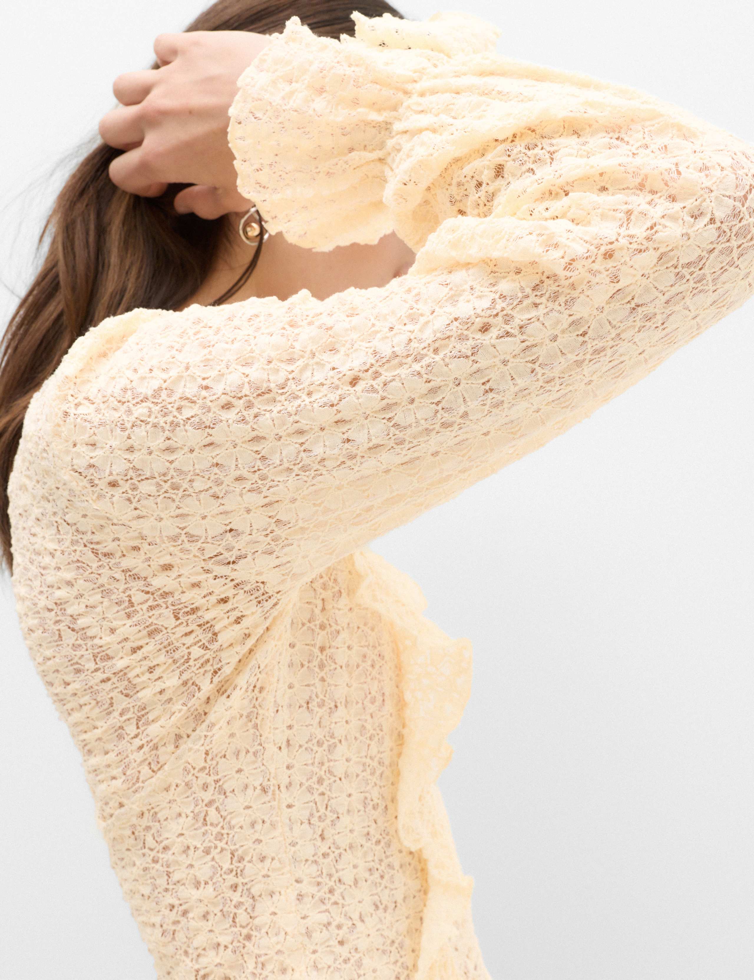 Lace V-Neck Ruffle Top 5 of 6