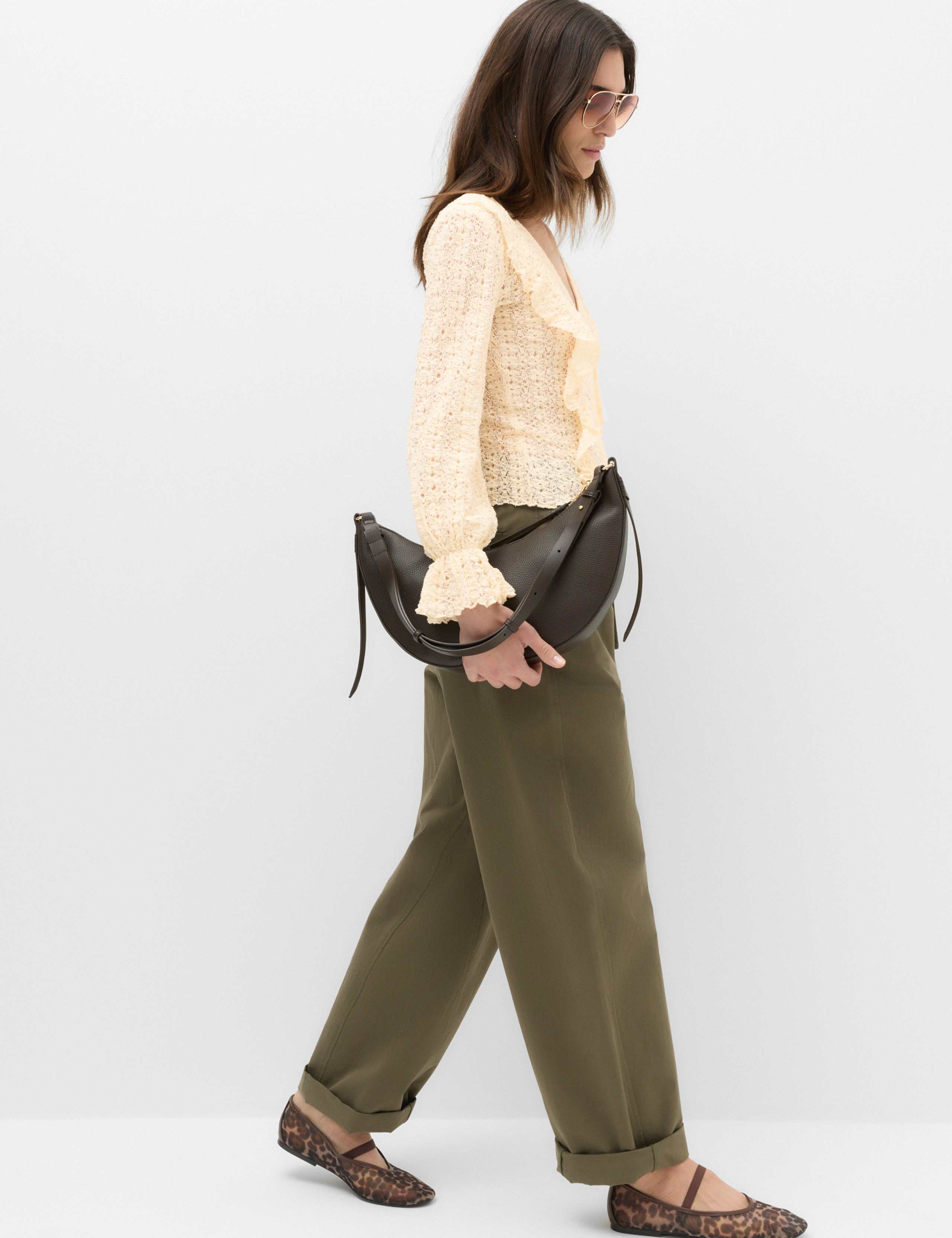 Lace V-Neck Ruffle Top 6 of 6