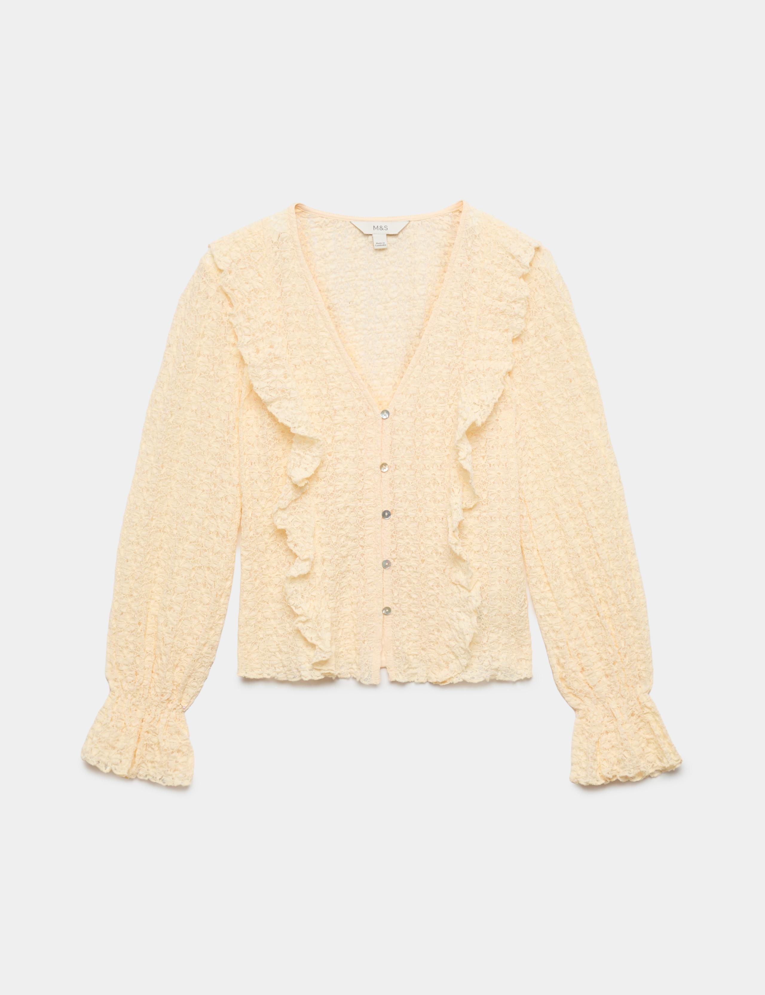 Lace V-Neck Ruffle Top 2 of 6