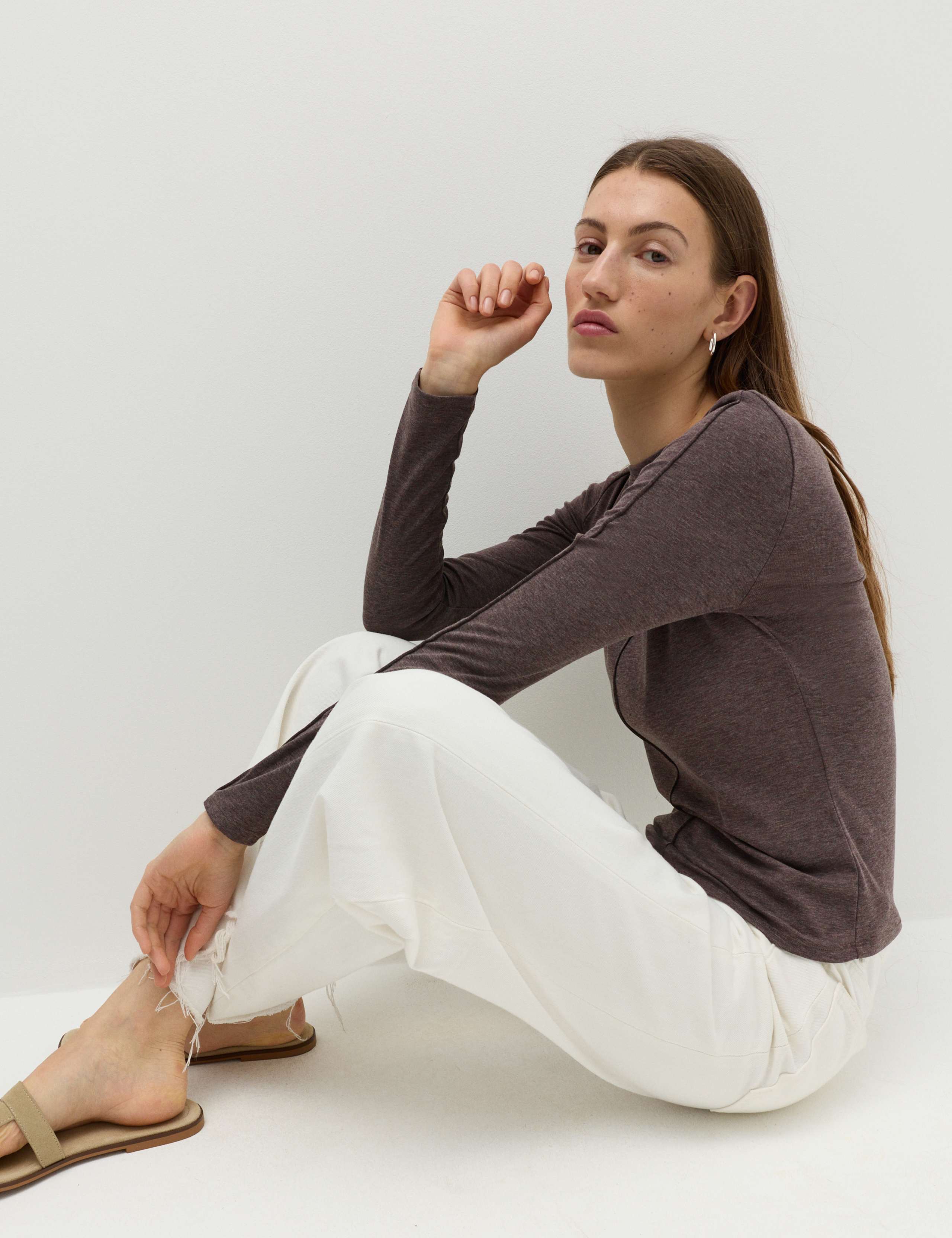 Marl Long Sleeve Top with Wool 6 of 6