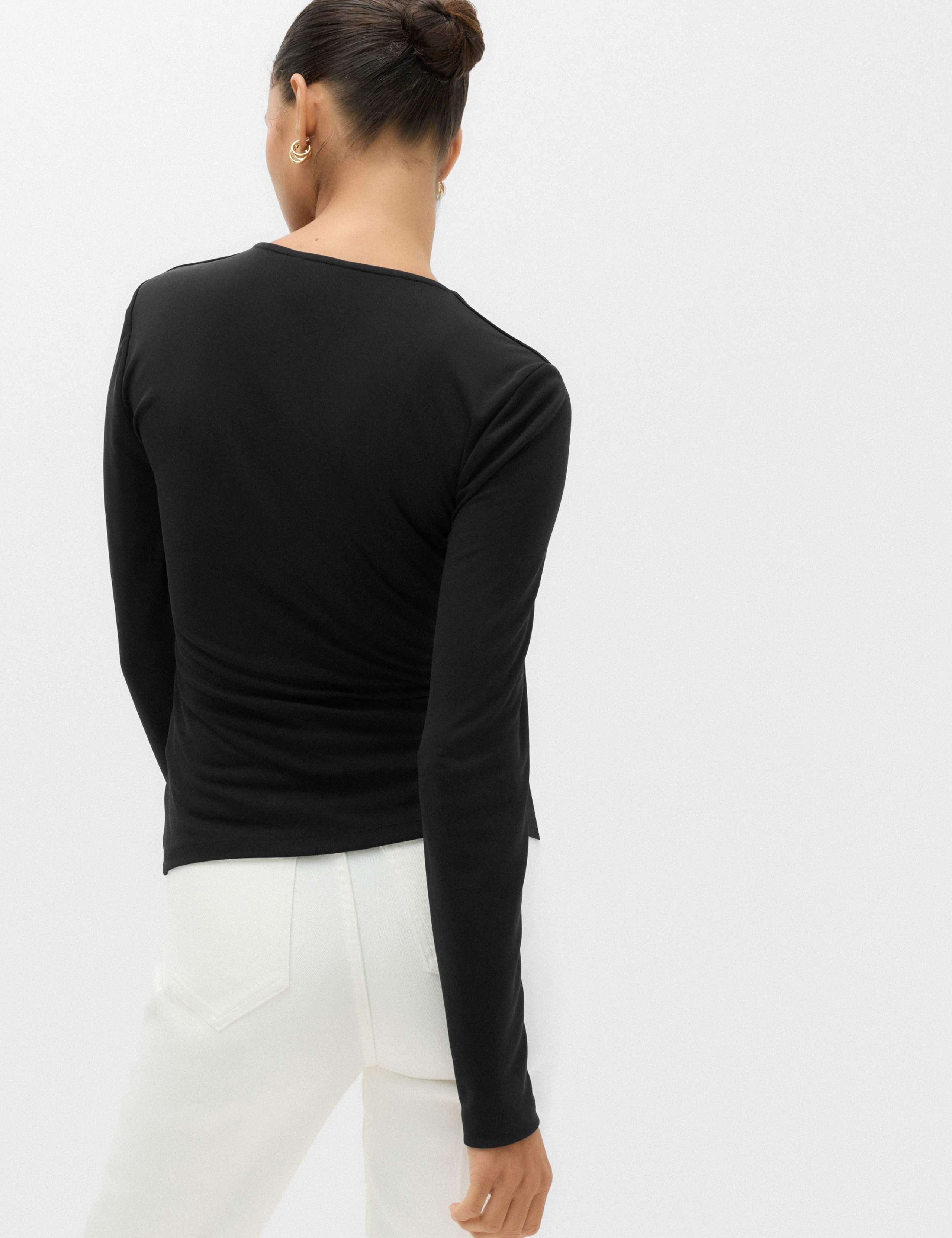 Long Sleeve Wrap Hem Top 4 of 6