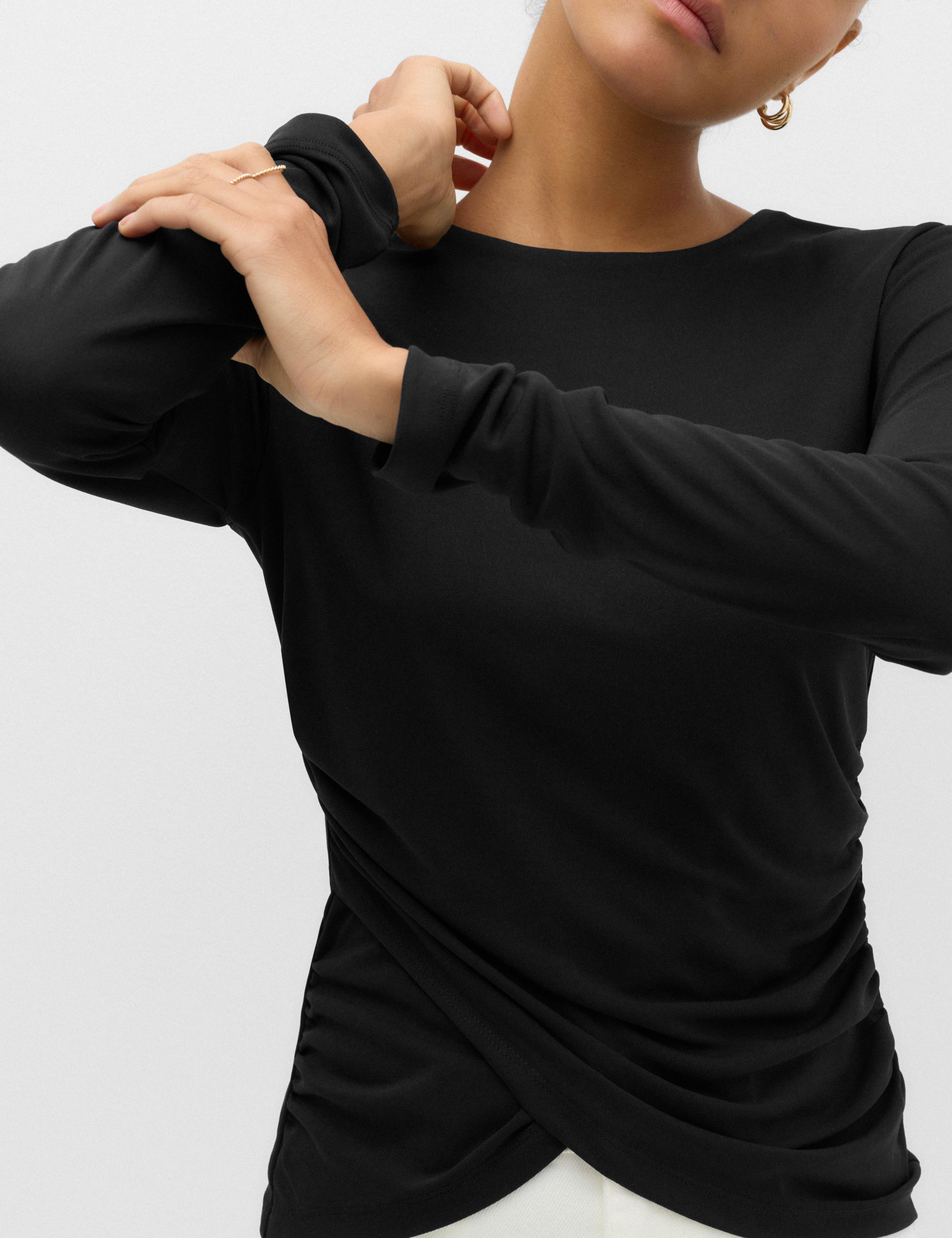 Long Sleeve Wrap Hem Top 5 of 6