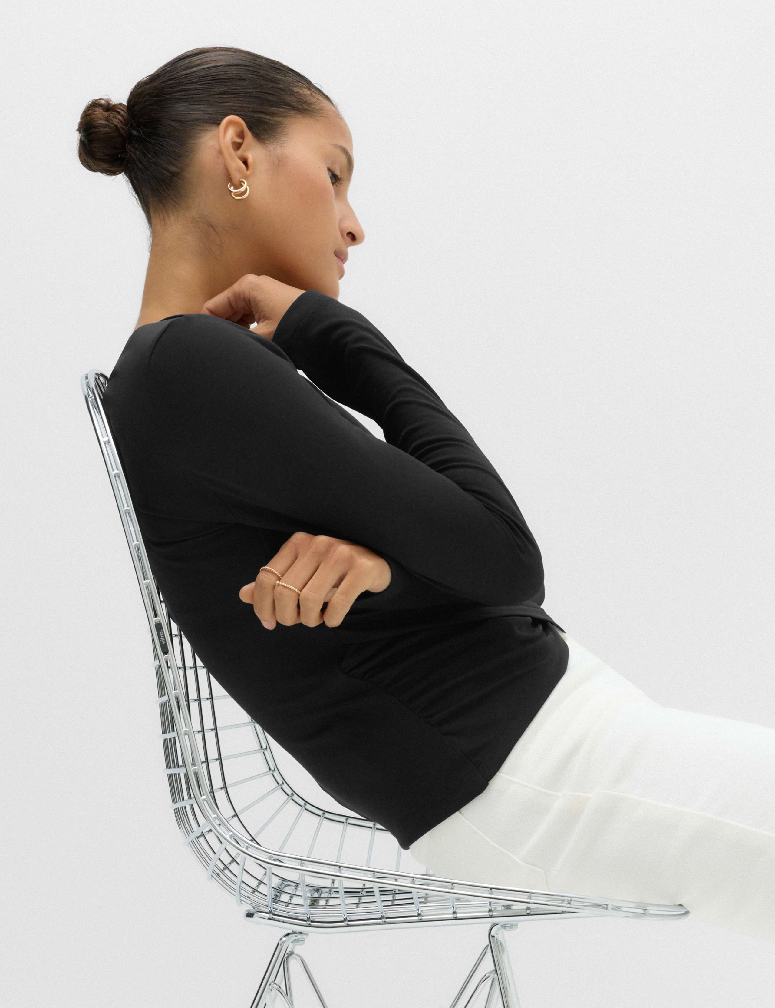 Long Sleeve Wrap Hem Top 6 of 6
