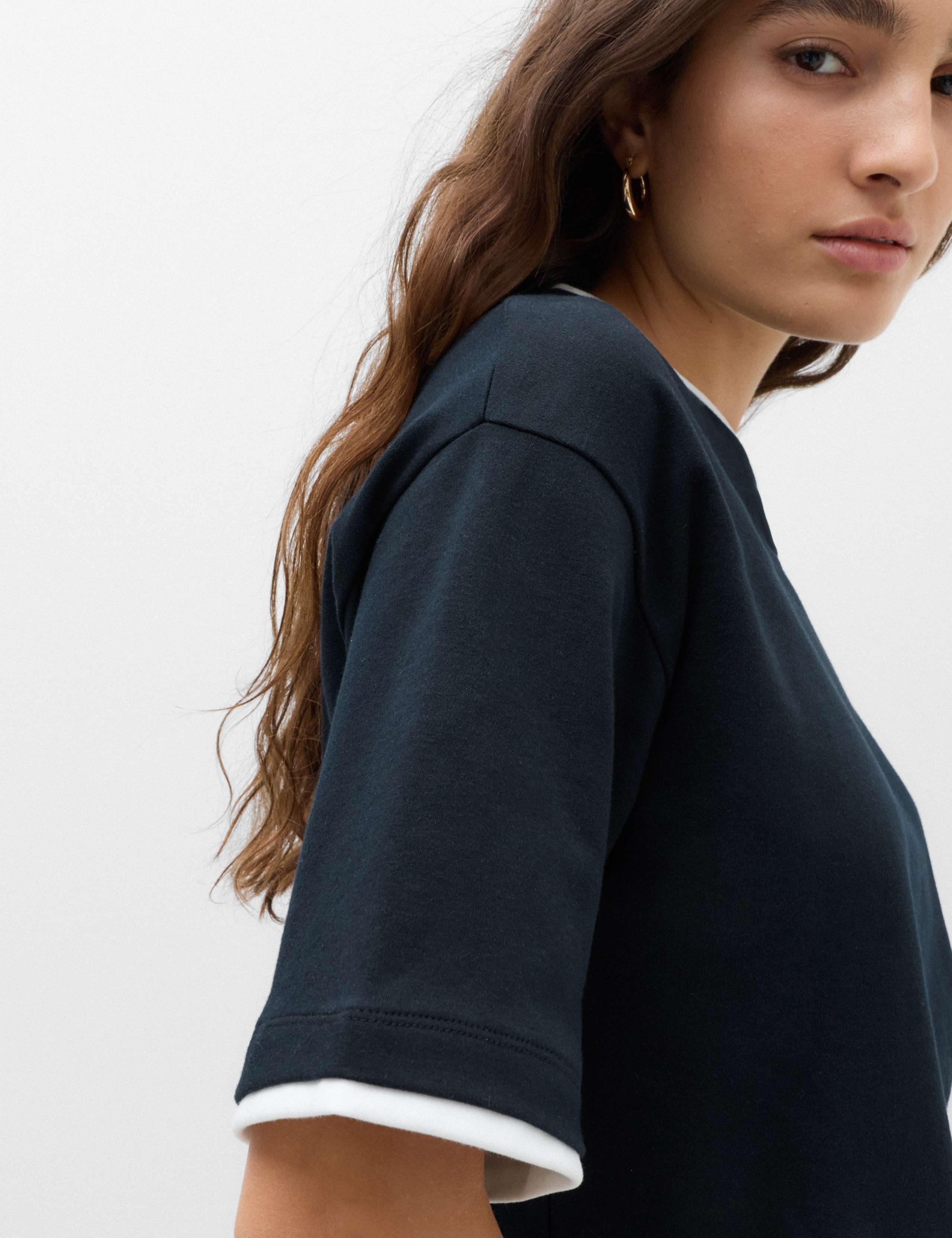 Pure Cotton Double Layer Boxy T-Shirt 4 of 7
