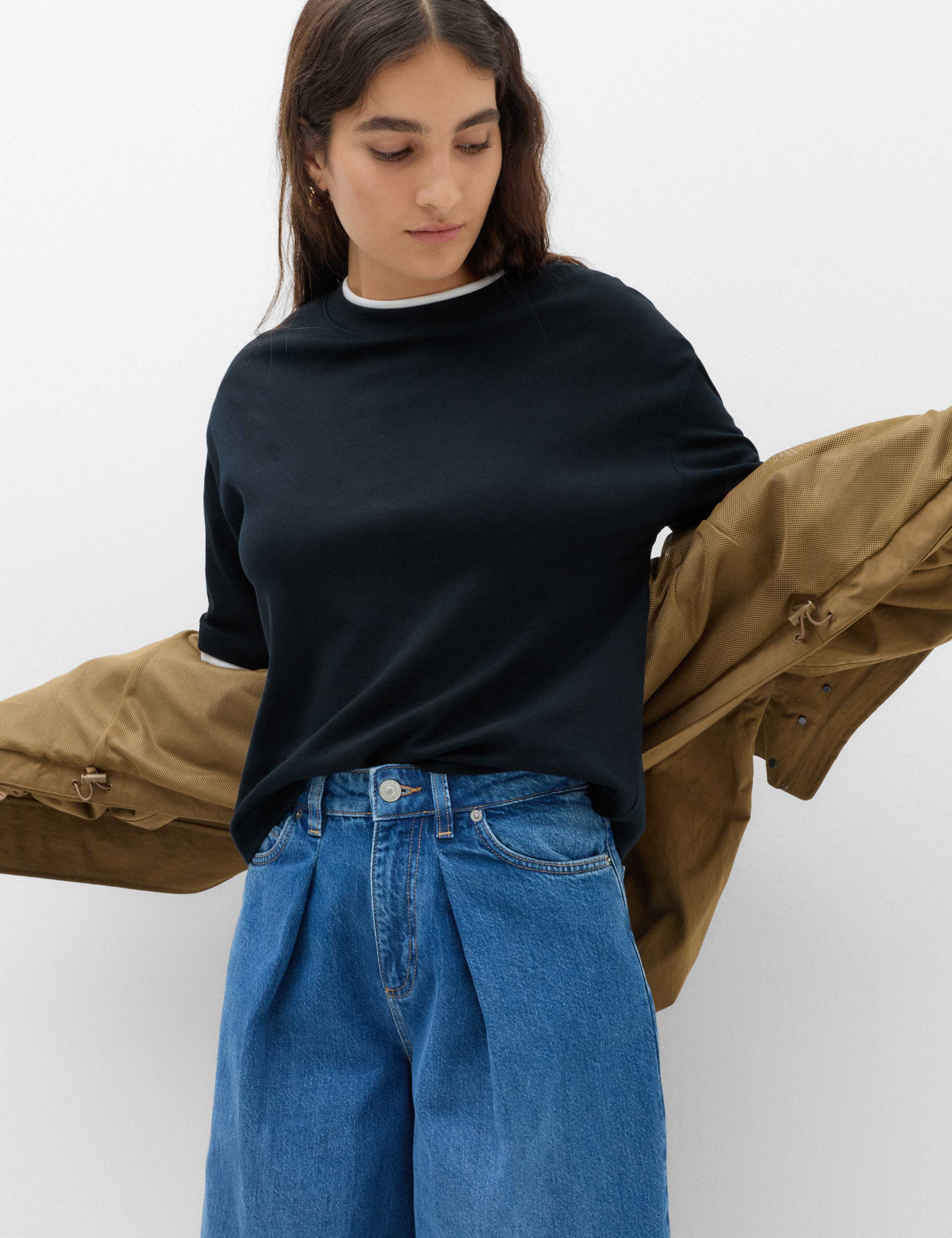 Pure Cotton Double Layer Boxy T-Shirt 5 of 7