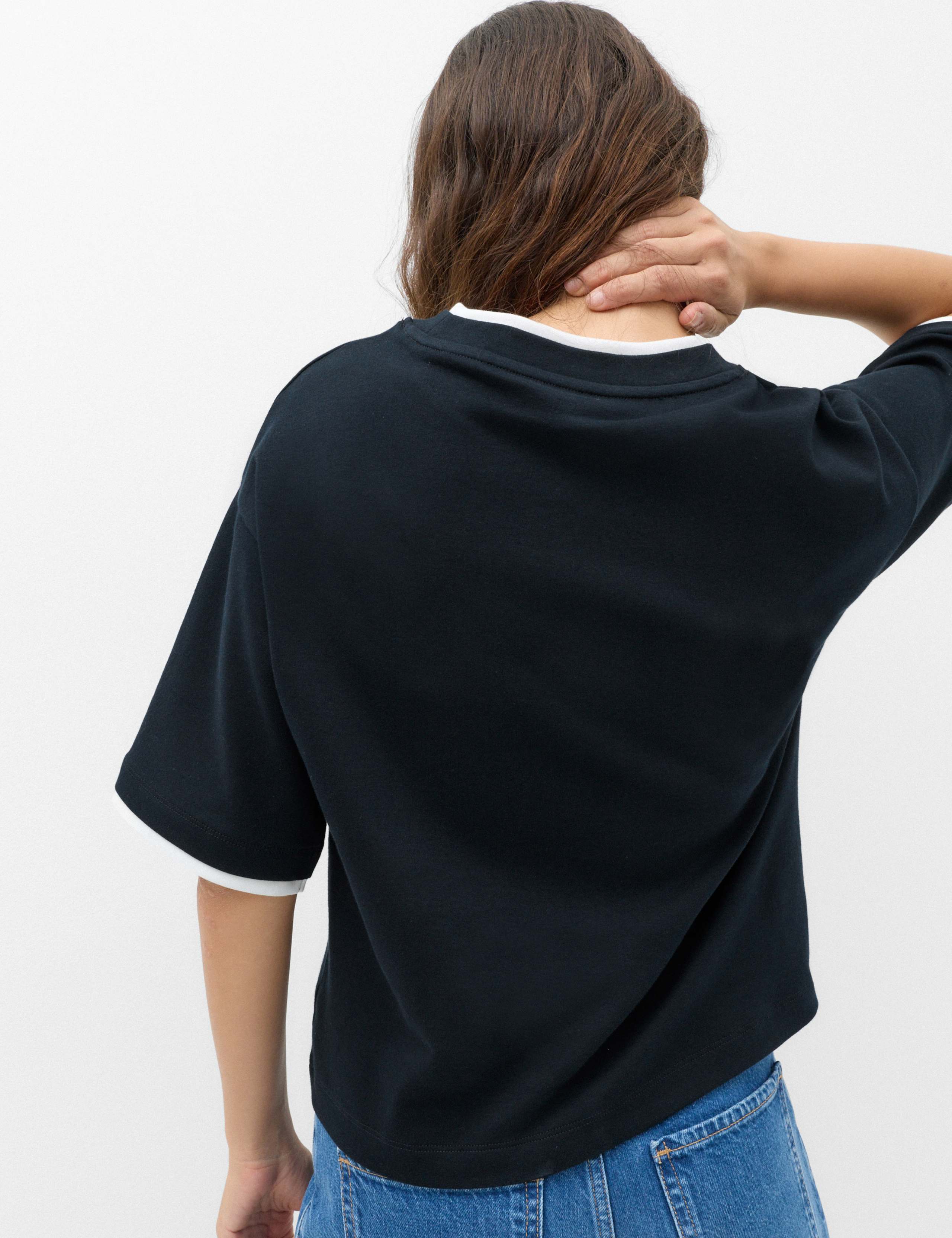 Pure Cotton Double Layer Boxy T-Shirt 6 of 7