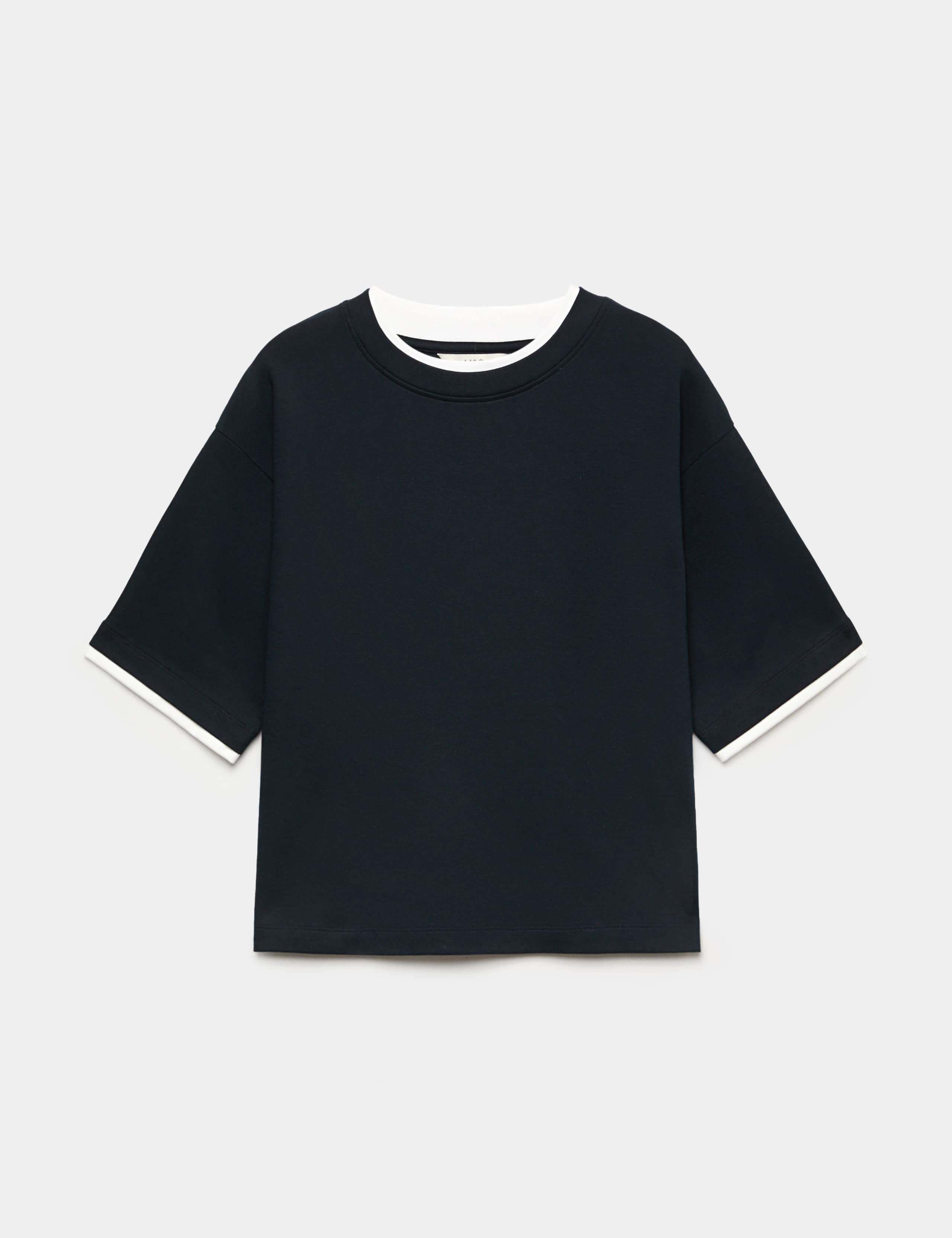 Pure Cotton Double Layer Boxy T-Shirt 2 of 7