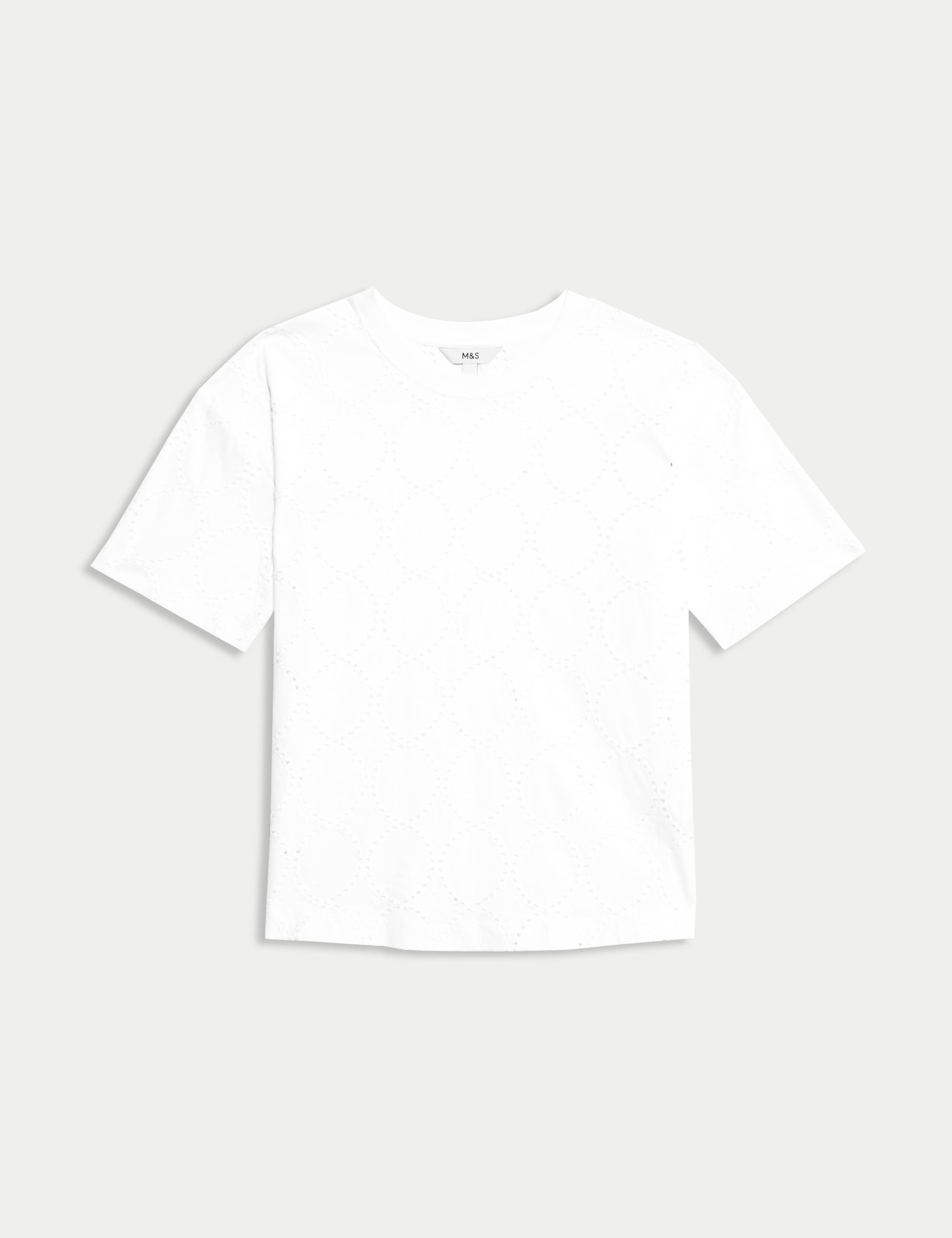 Cotton Rich Broderie T-Shirt 2 of 5