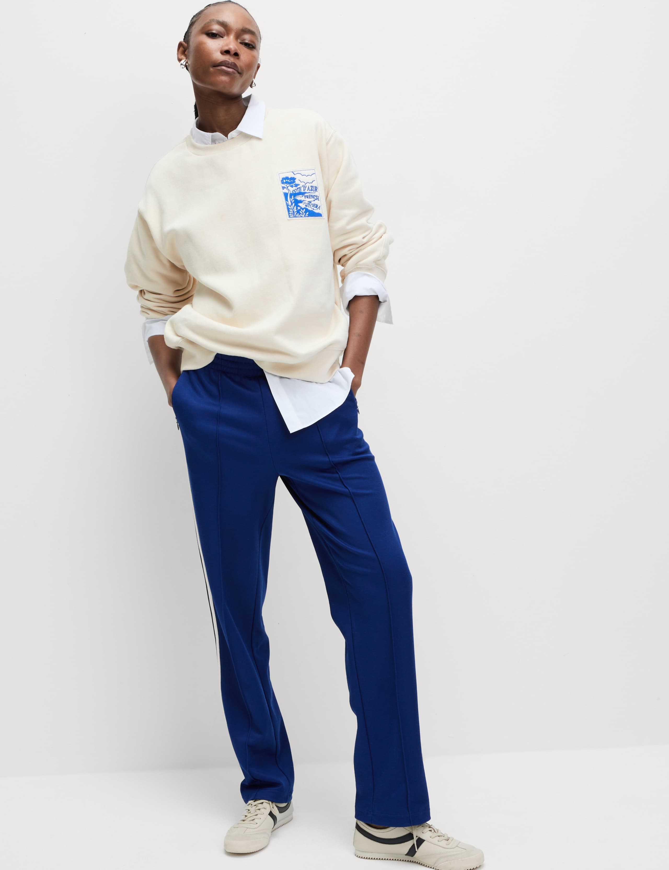 Pure Cotton Slogan Relaxed Sweat-shirt 3 of 6