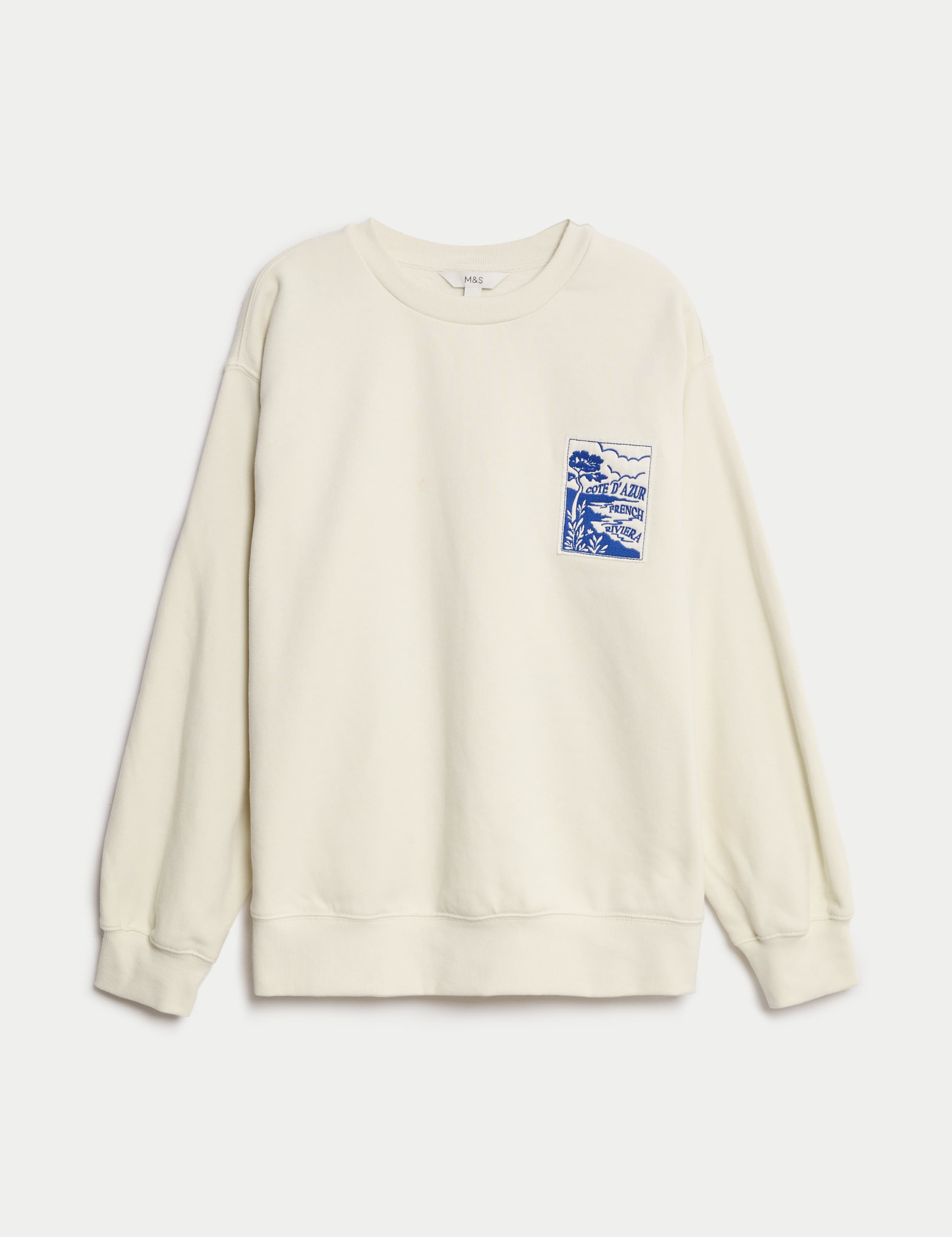 Pure Cotton Slogan Relaxed Sweatshirt 2 of 6